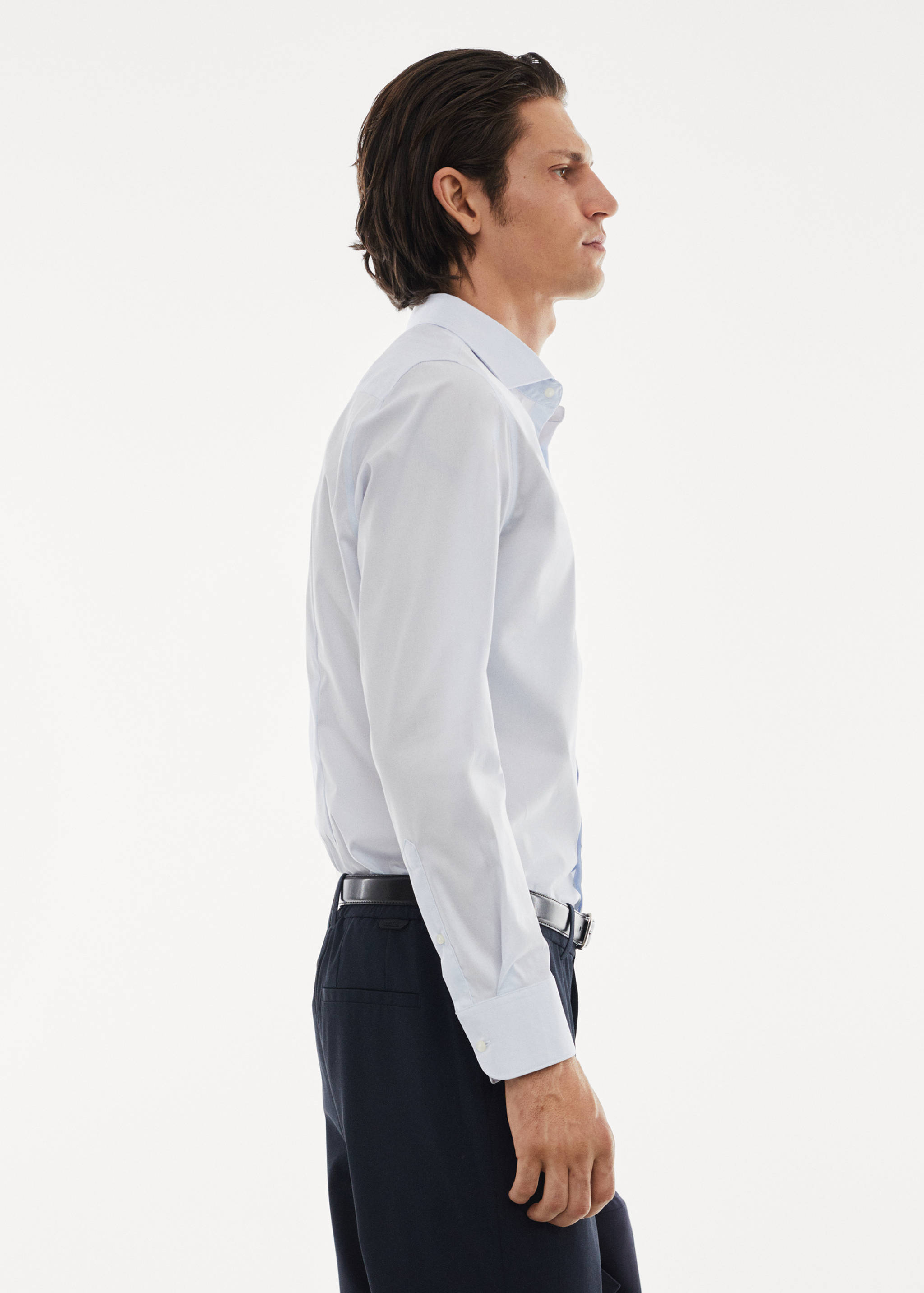Stretch micro-structure suit shirt - Details of the article 2