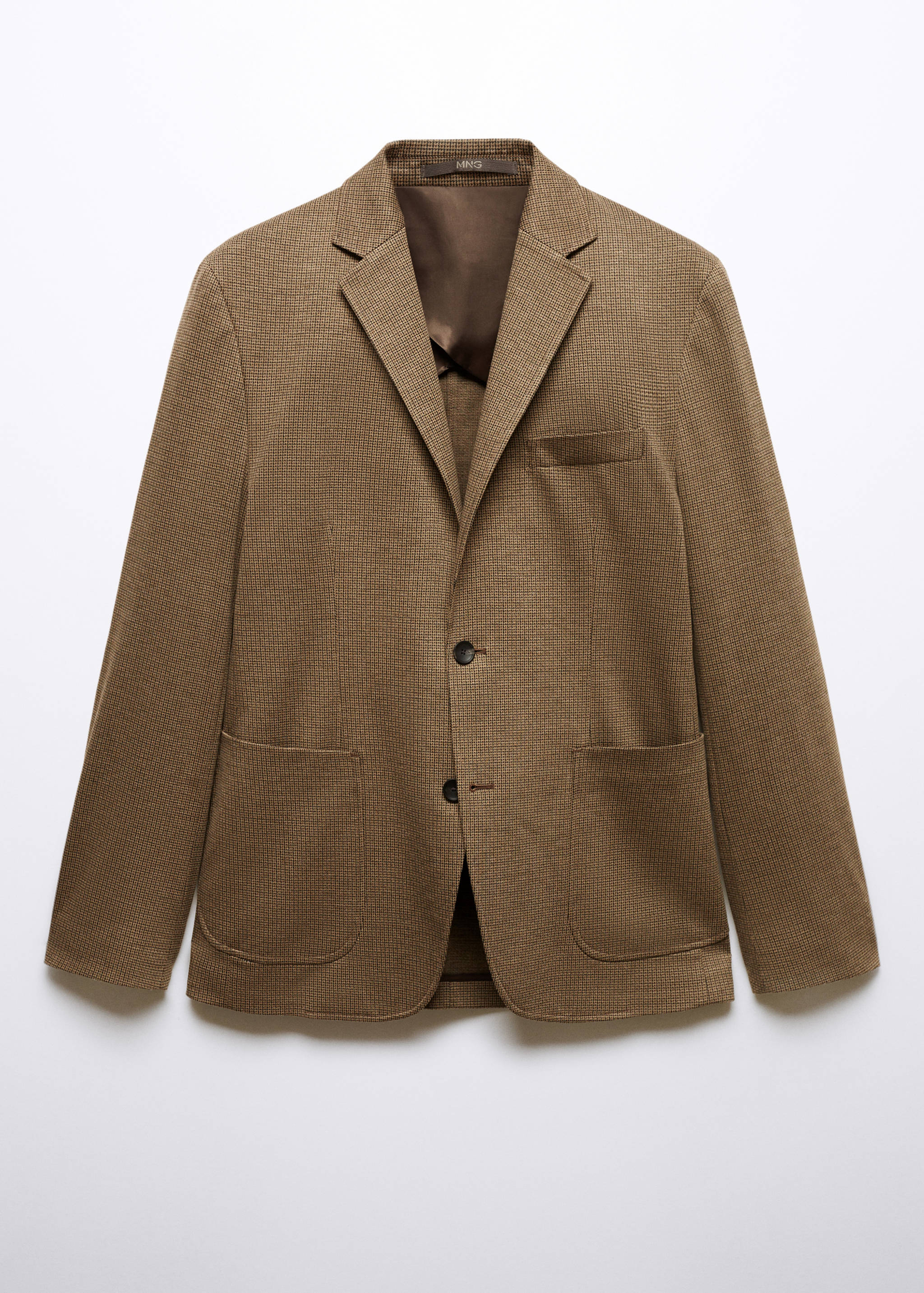 Slim Fit-Sakko mit Mikro-Hahnentrittmuster - Artikel ohne Model