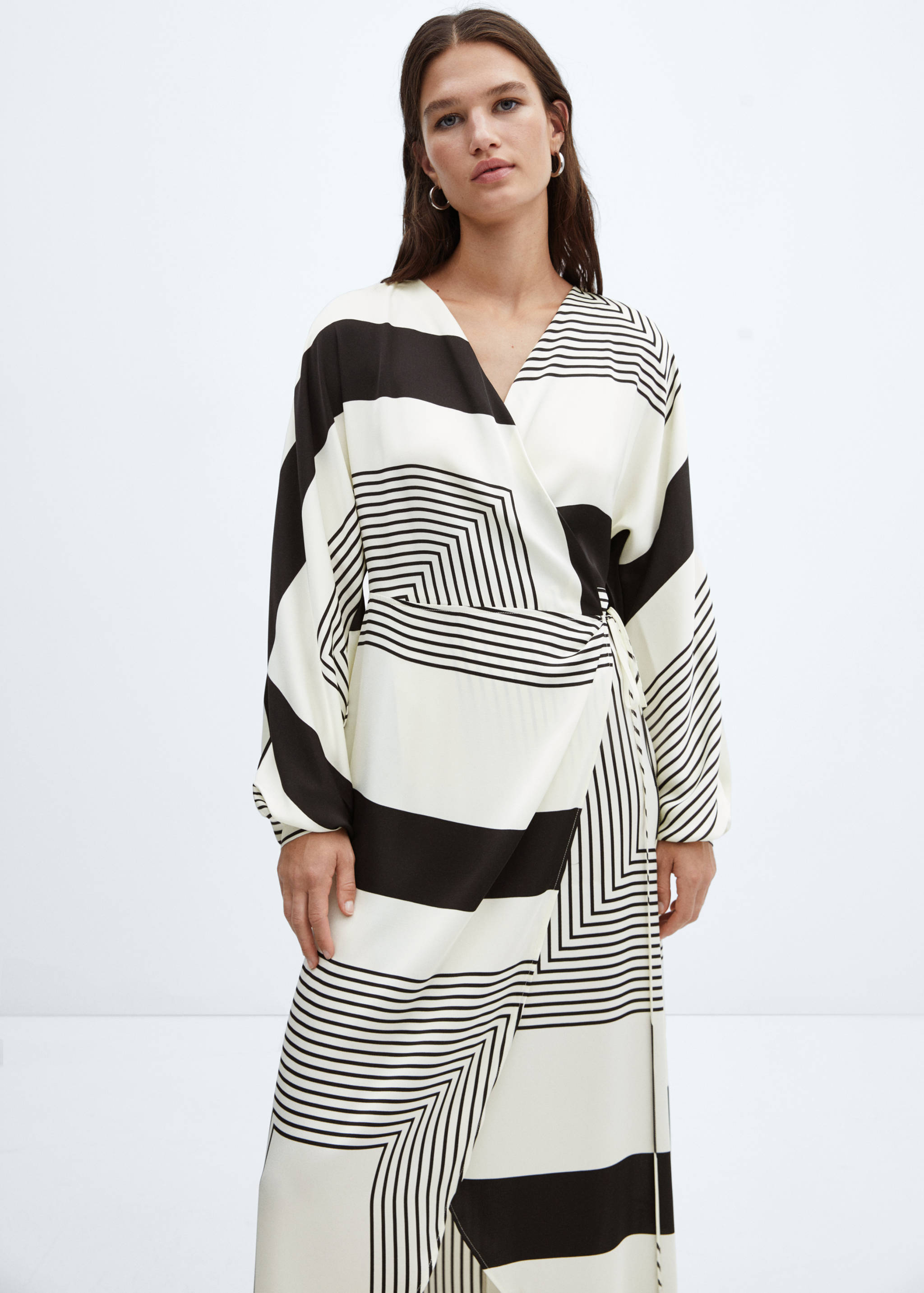 Vestit creuat estampat - Pla mig