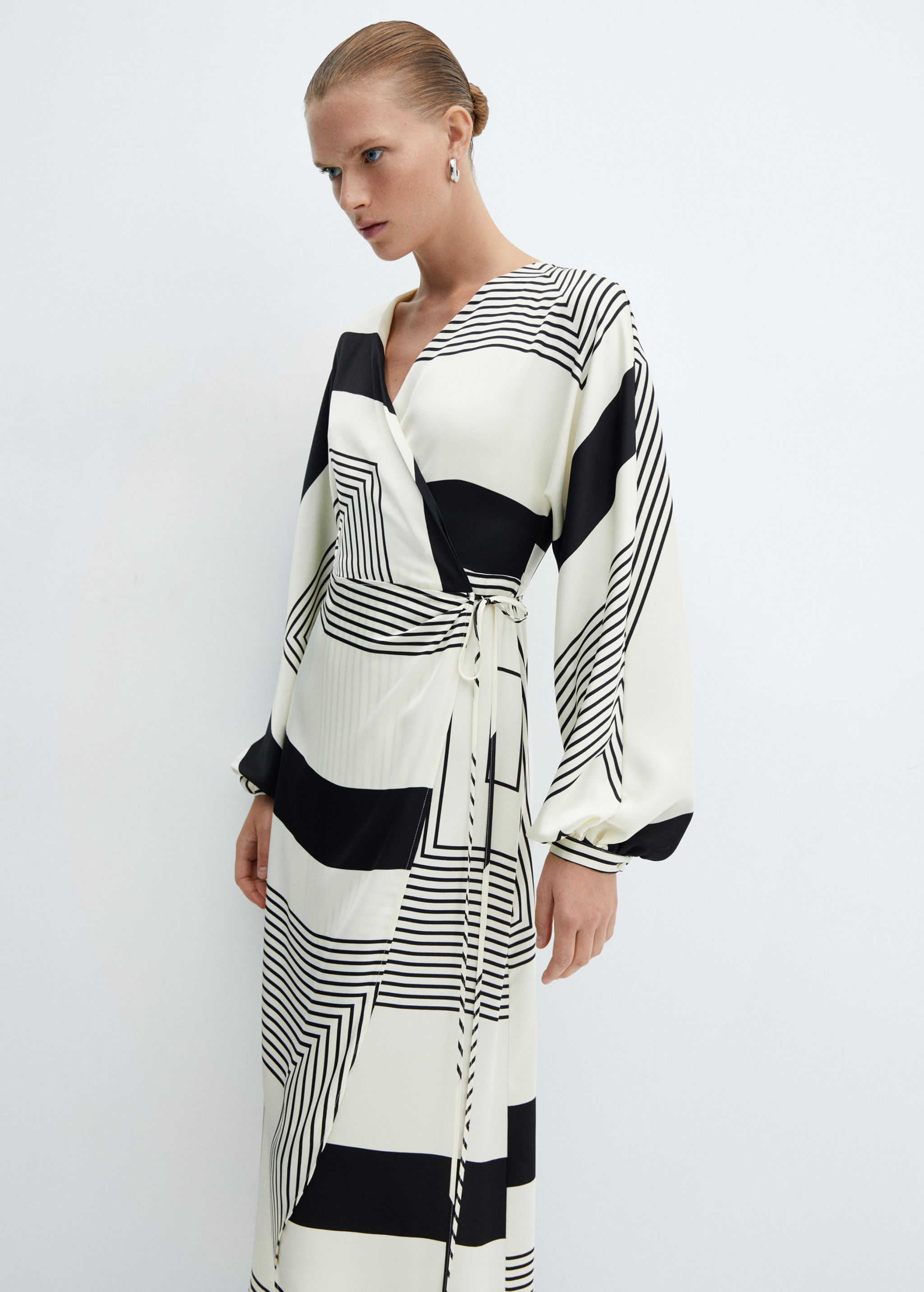 Vestit creuat estampat - Pla mig