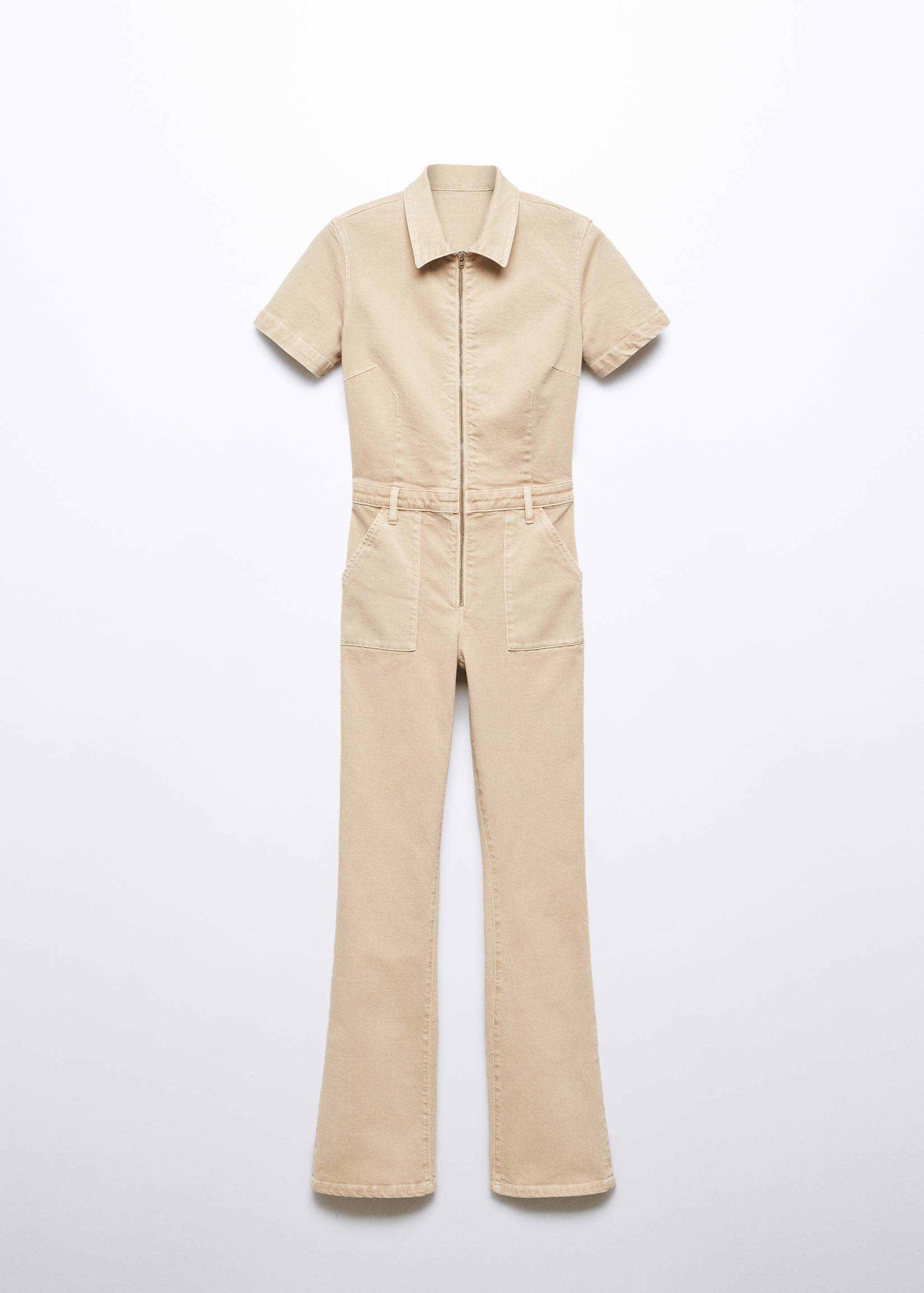 Denim zipper jumpsuit - Article without model