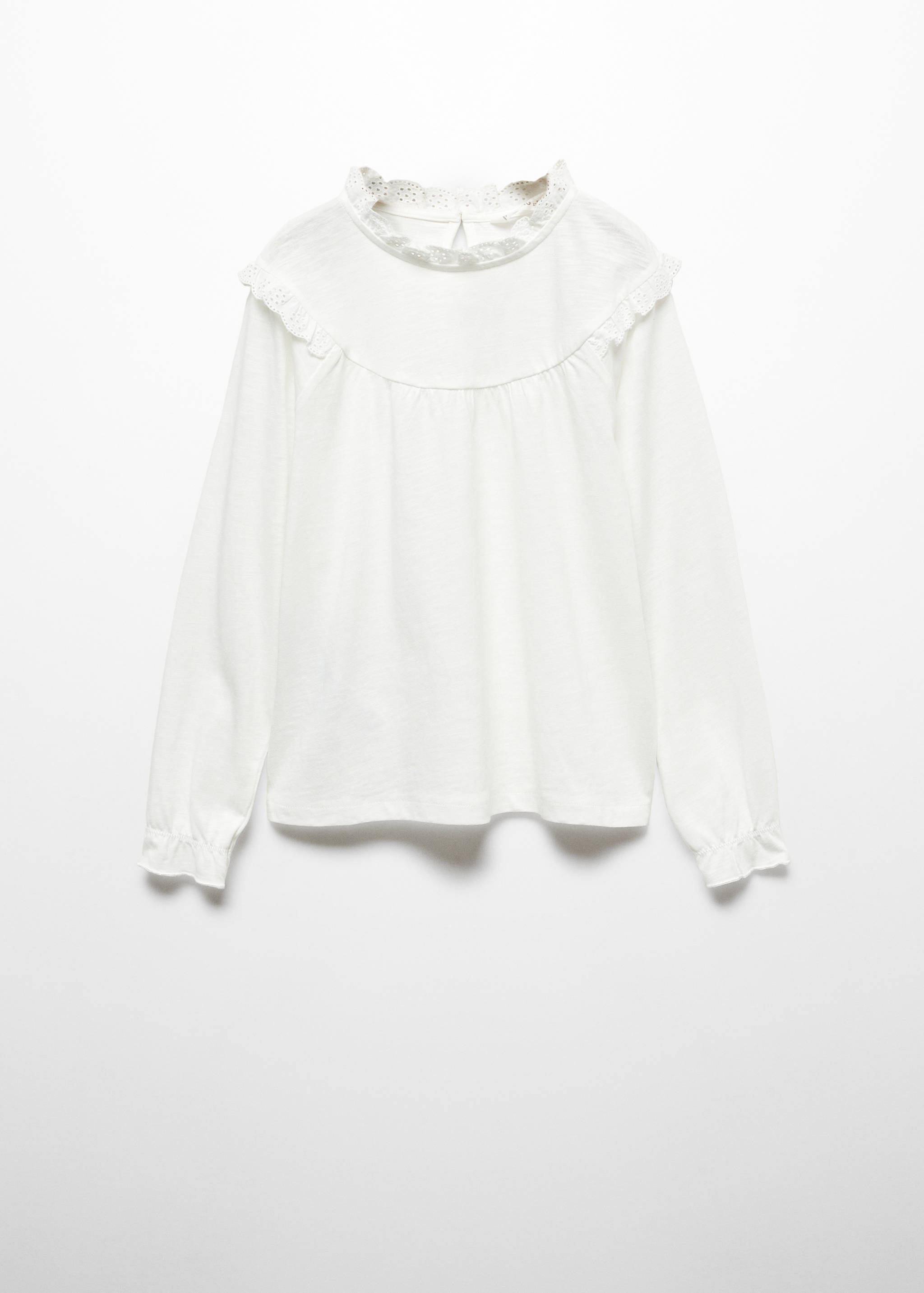 Long -sleeved t-shirt with ruffles - Article without model