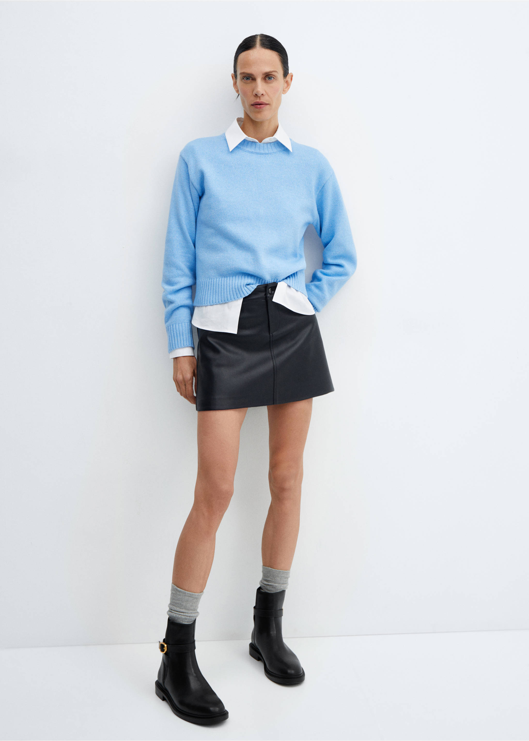 Ankle boots with elastic panel and buckle - General plane, Black. Ref: 57065971-00.