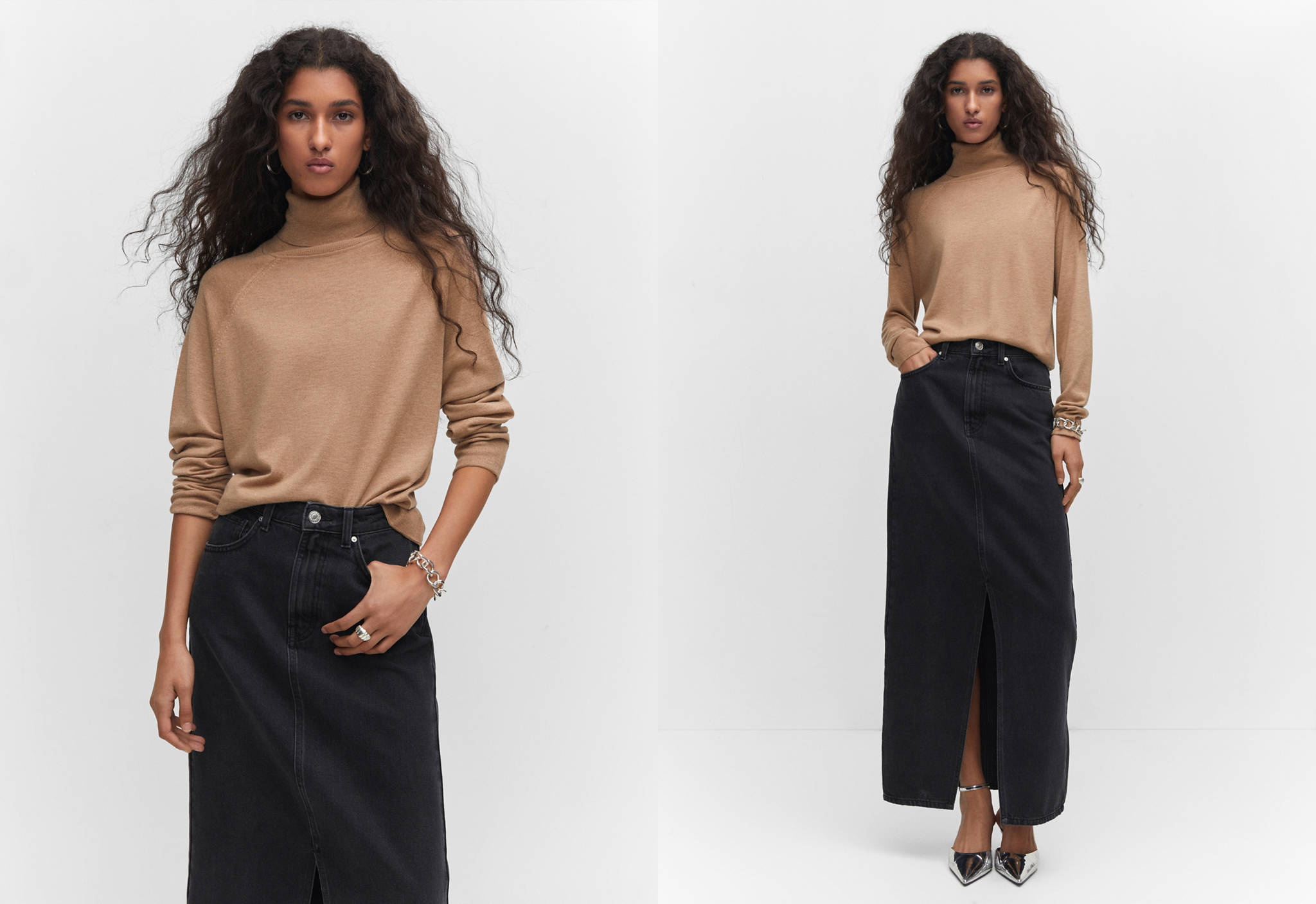 Fine-knit turtleneck sweater - Panoramic plane