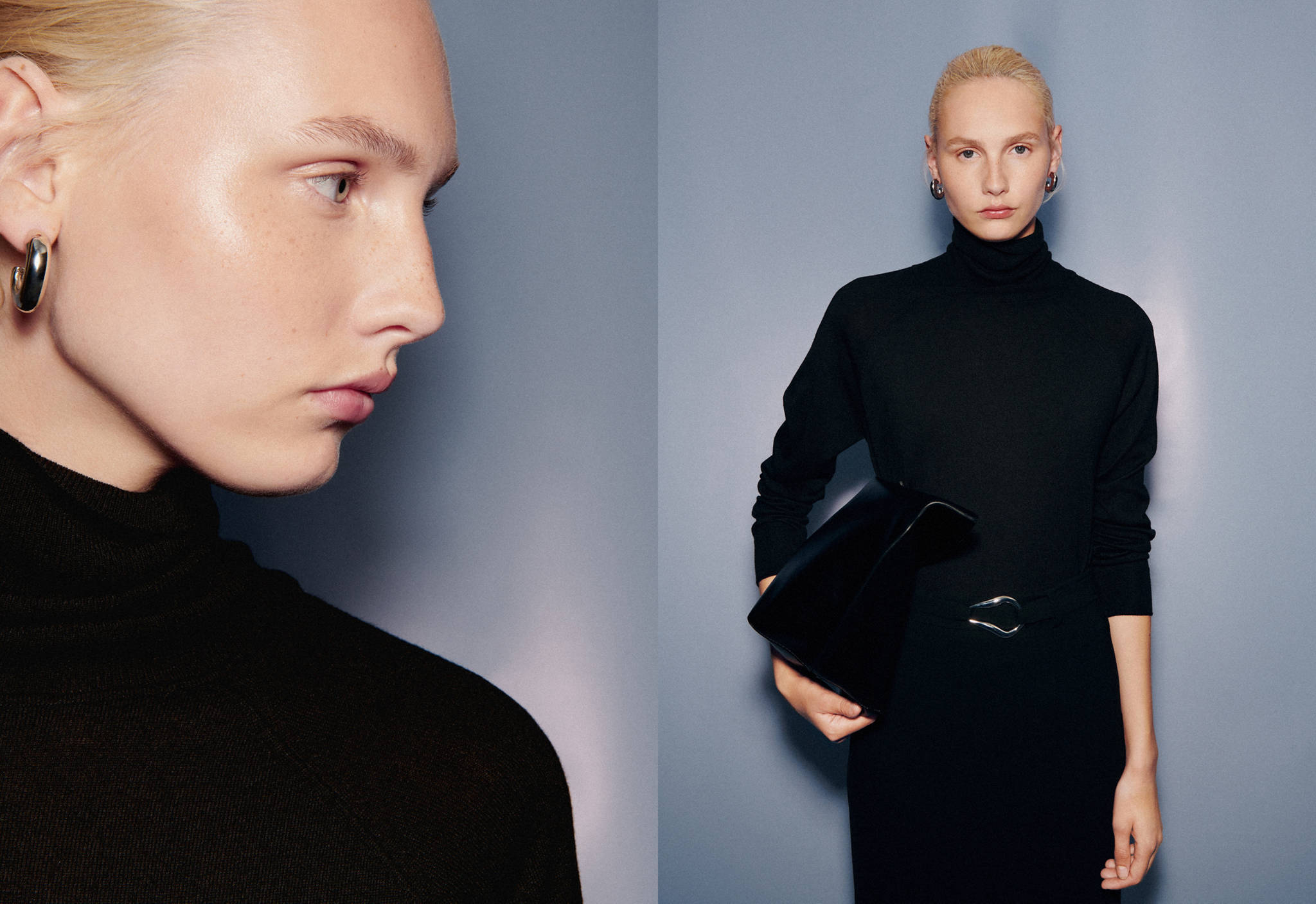 Fine-knit turtleneck sweater - Panoramic plane