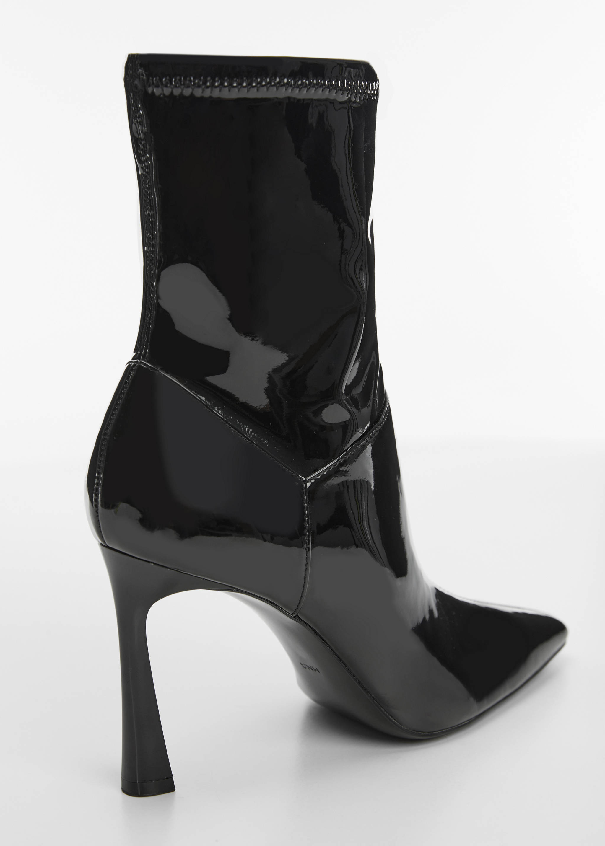 Patent leather-effect heeled ankle boots - Details of the article 1