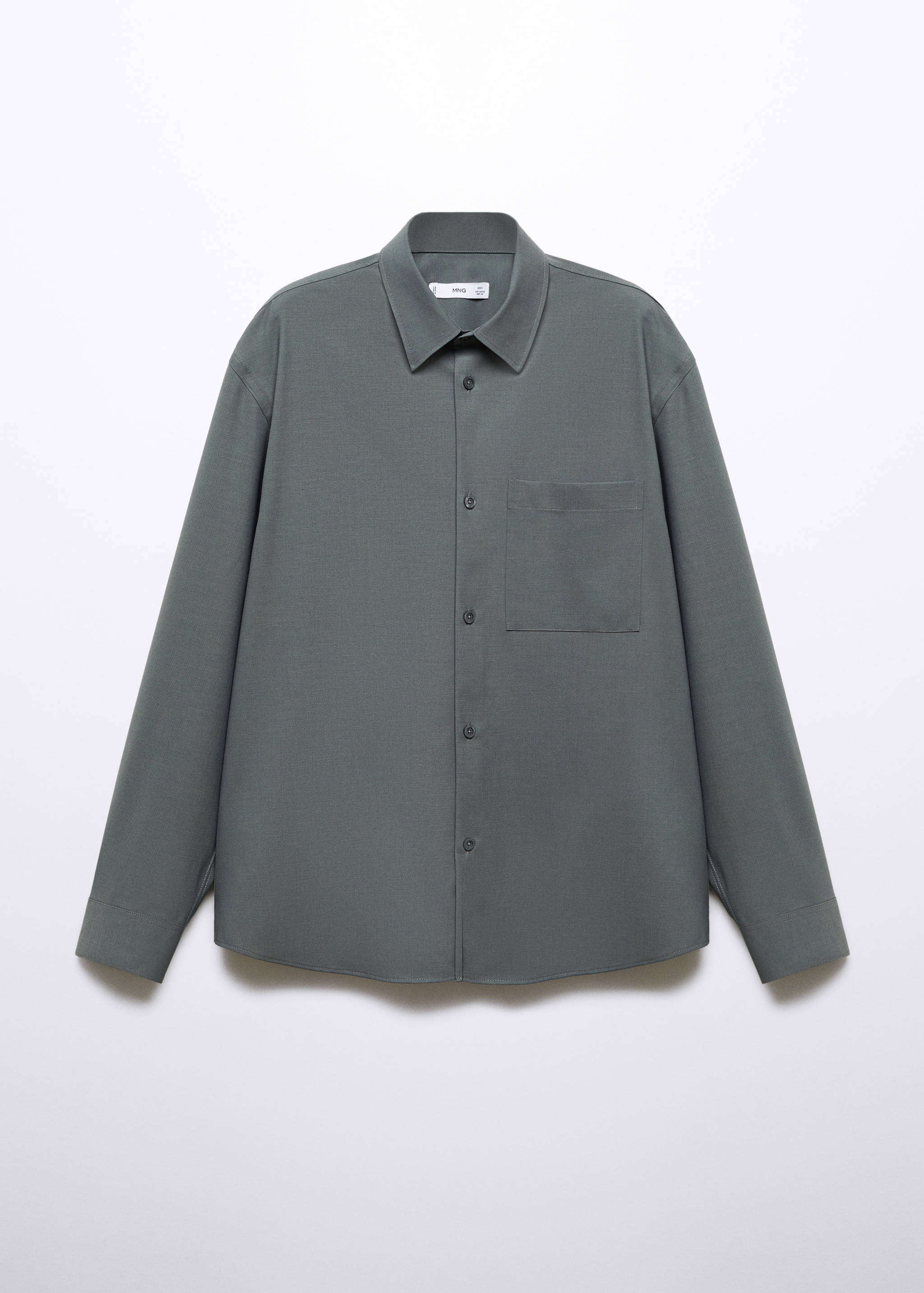 Oversized wool-blend overshirt - Article without model