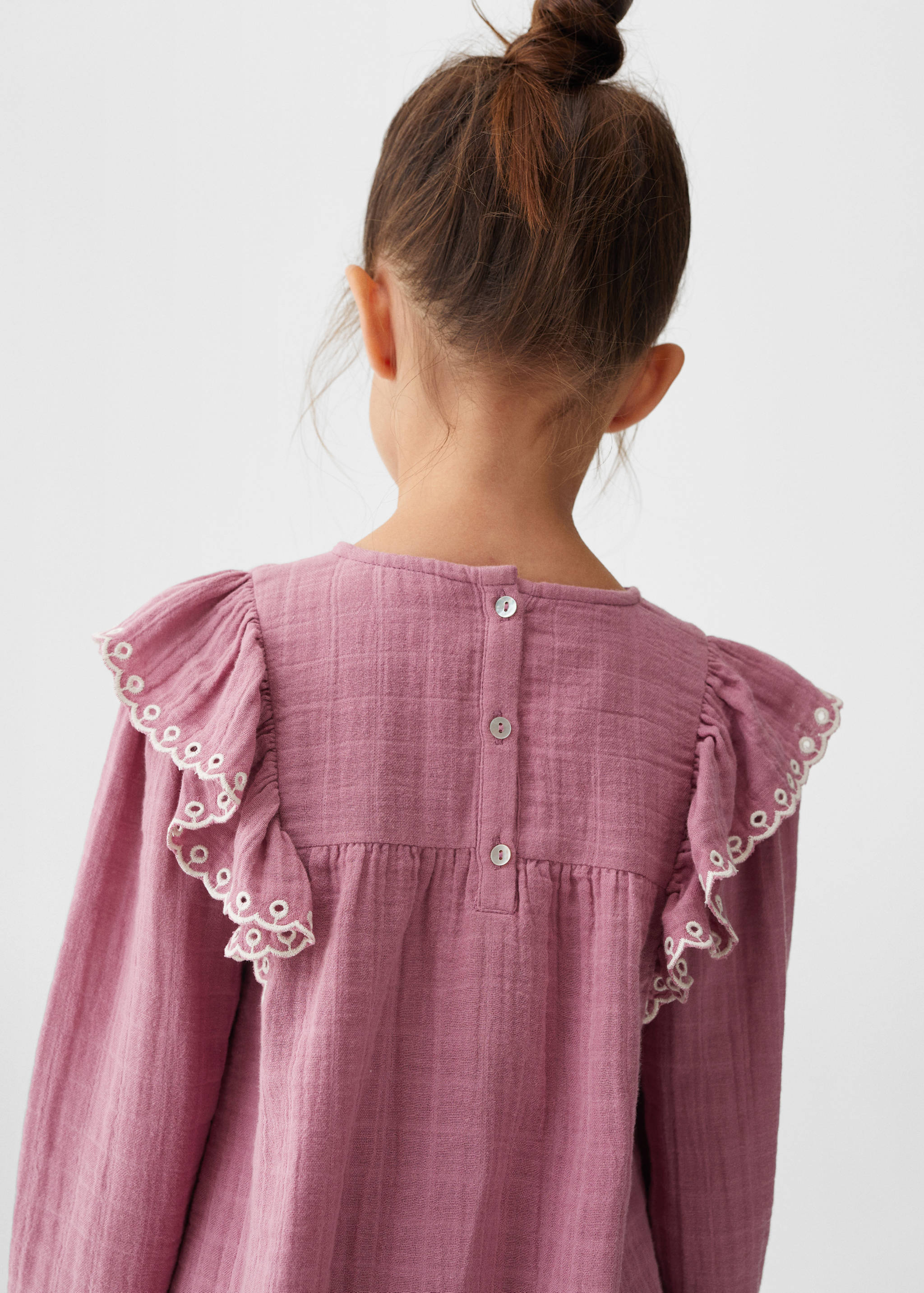 Frills embroidered dress - Reverse of the article