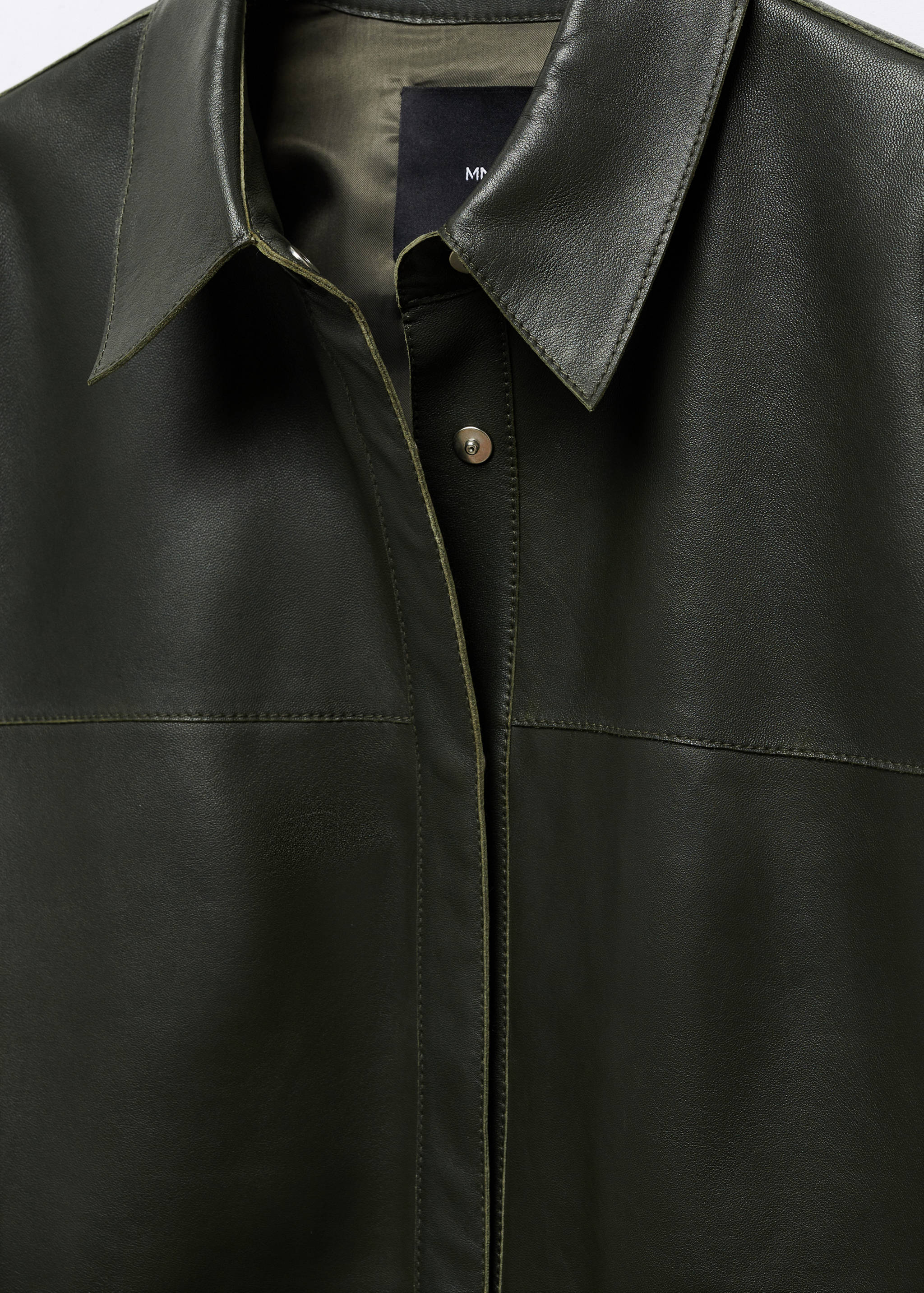 Leather overshirt - Details of the article 8