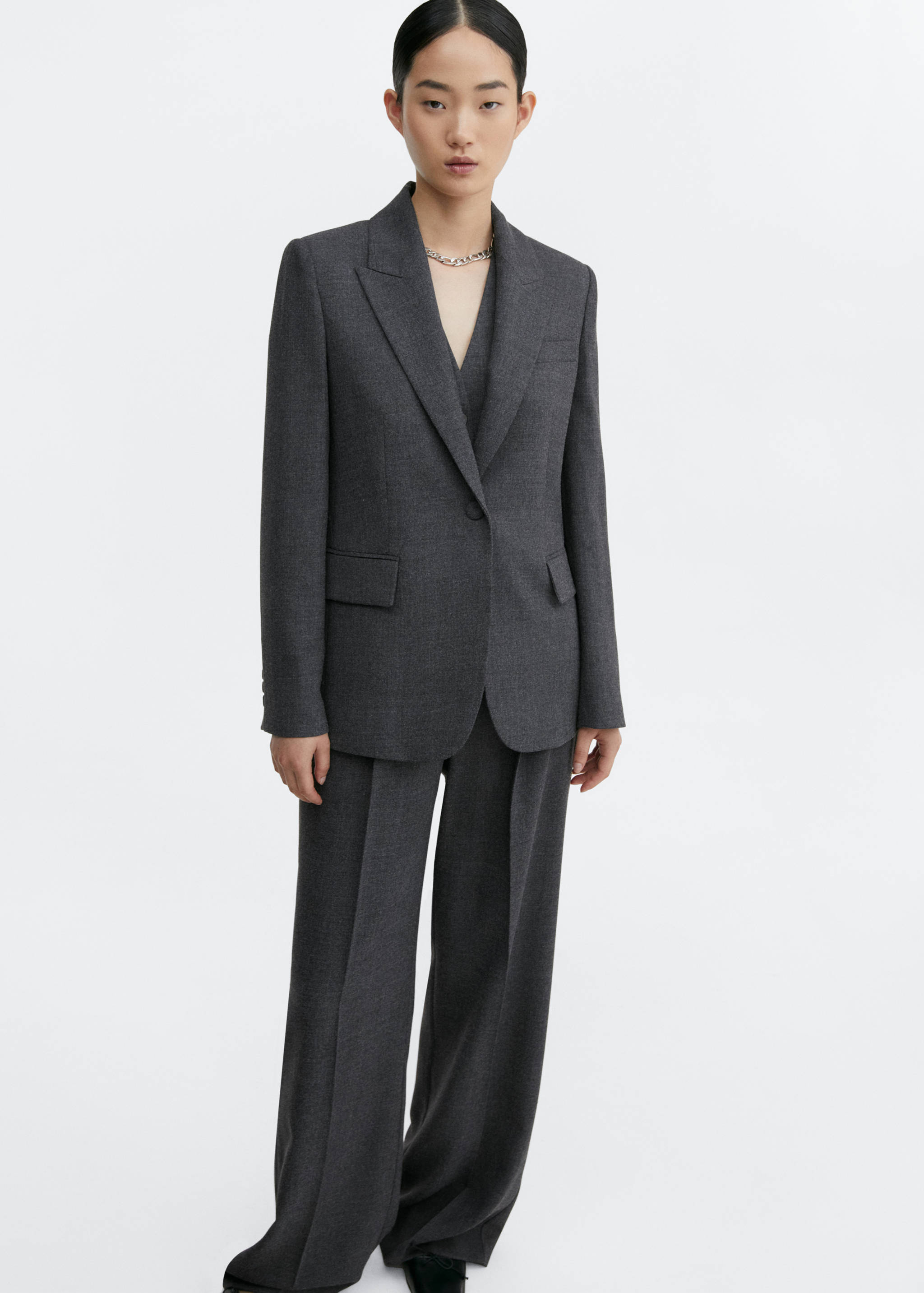 Structured suit blazer - Medium plane