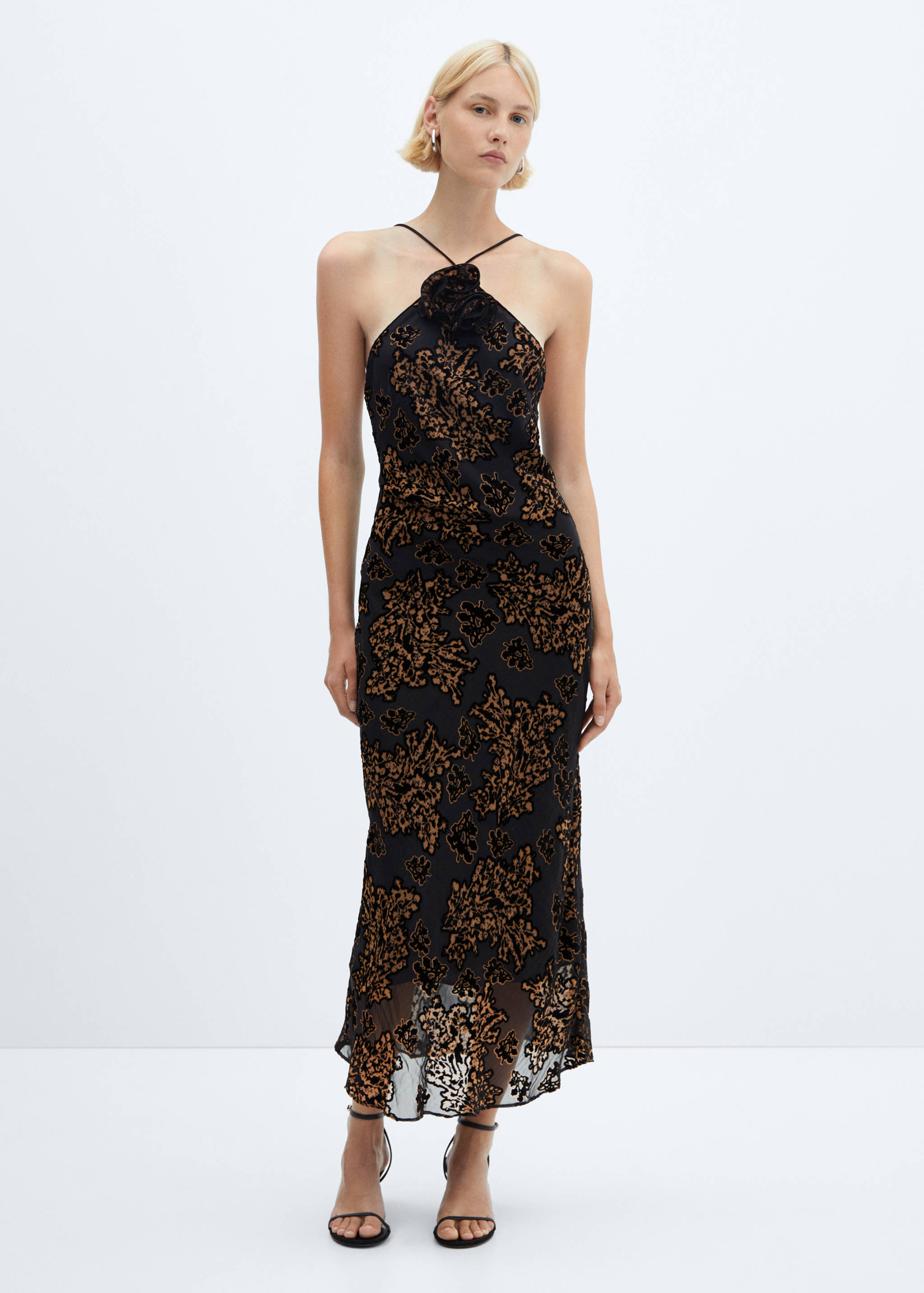 Strukturiertes Jacquard-Kleid - Allgemeine Ansicht