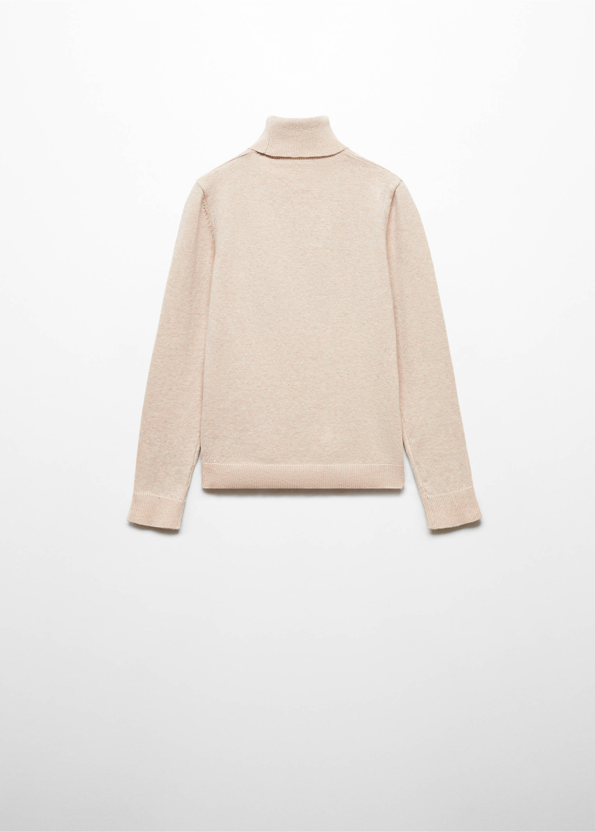 Cable-knit turtleneck sweater - Reverse of the article, Sand. Ref: 57066310-00.