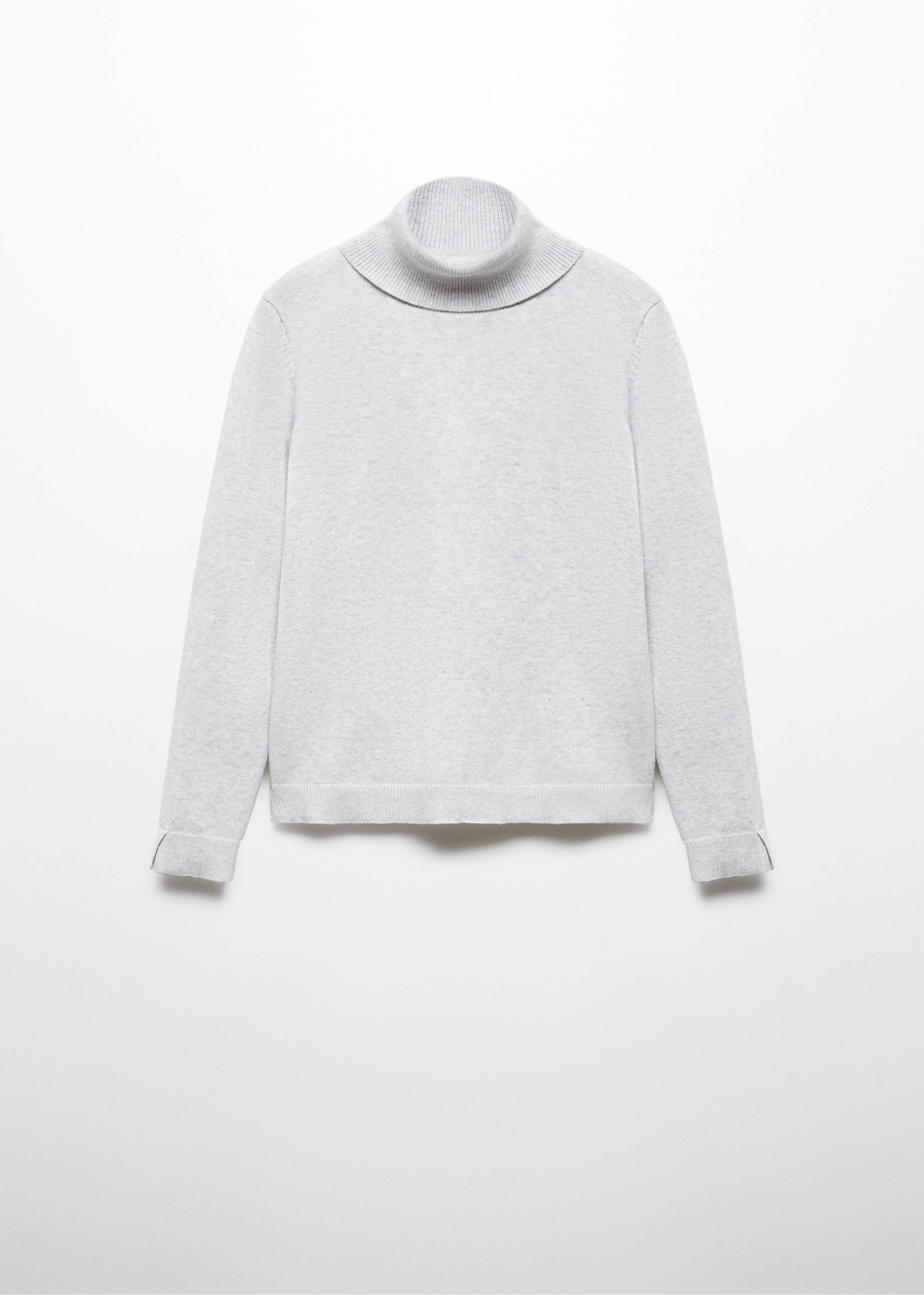 Cable-knit turtleneck sweater - Article without model, Light Heather Grey. Ref: 57066310-00.