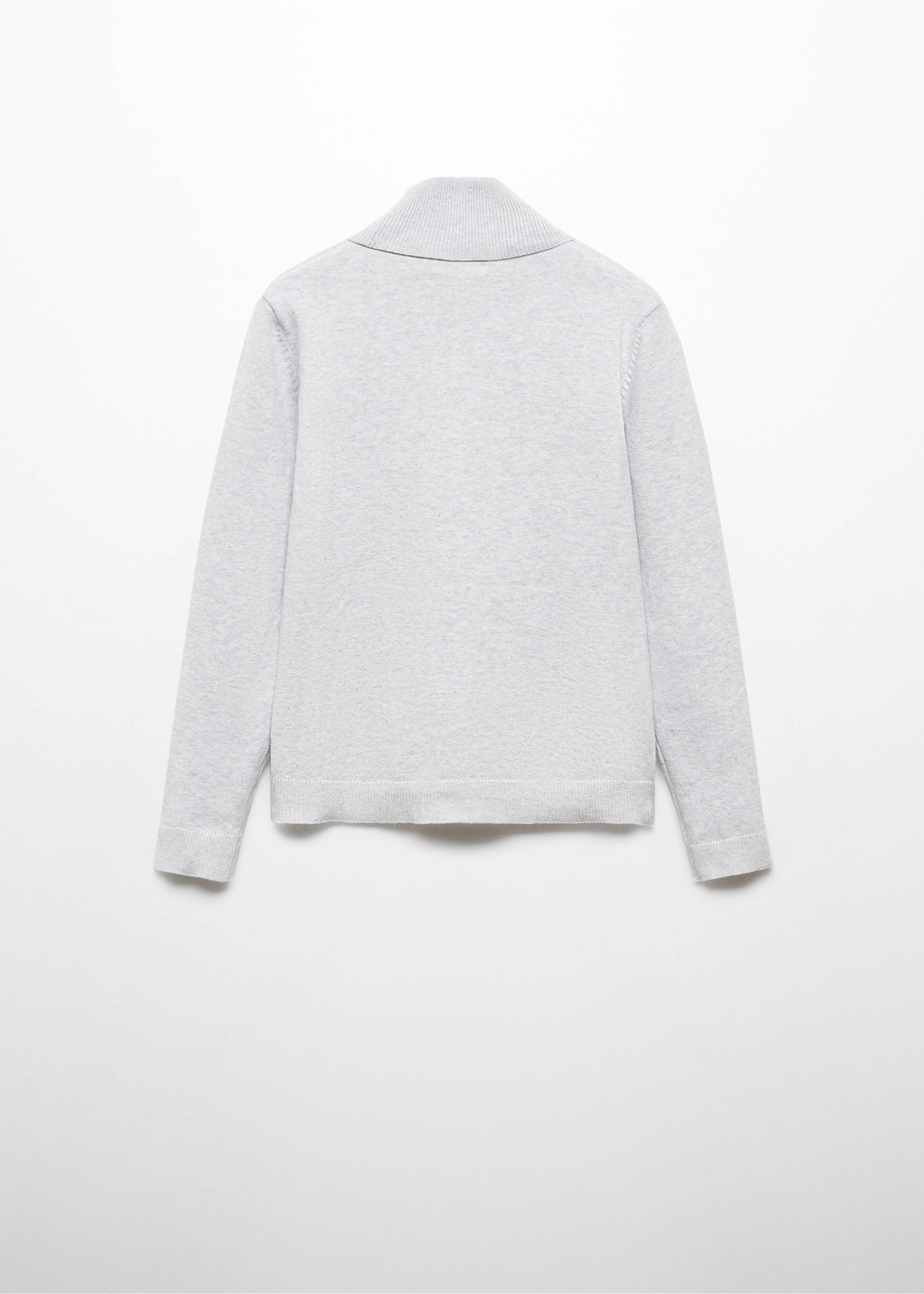 Cable-knit turtleneck sweater - Reverse of the article, Light Heather Grey. Ref: 57066310-00.