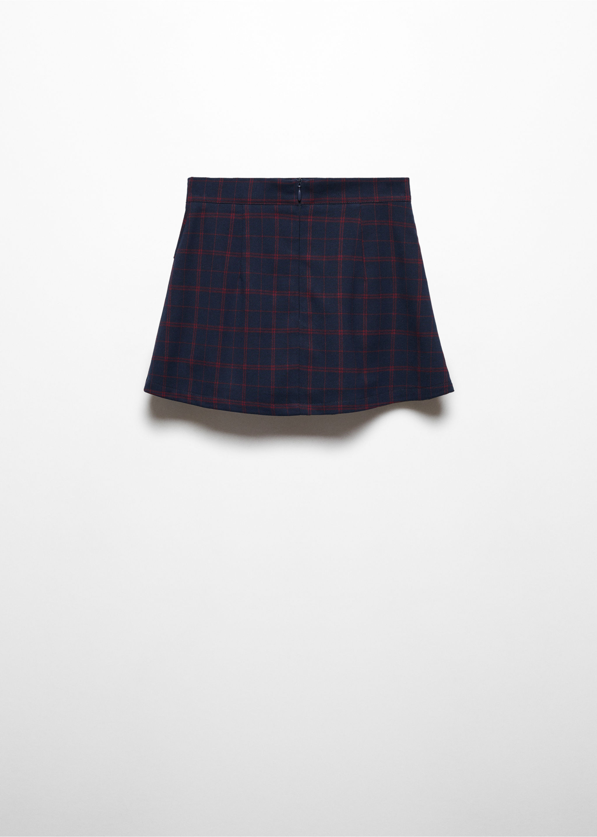 Pleated check skirt - Reverse of the article