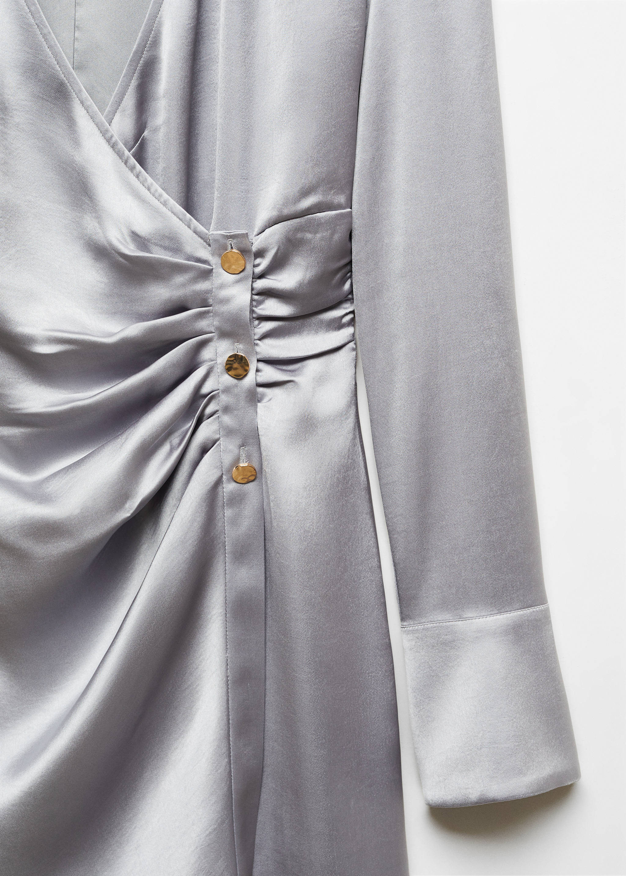 Triple-button satin dress - Details of the article 8