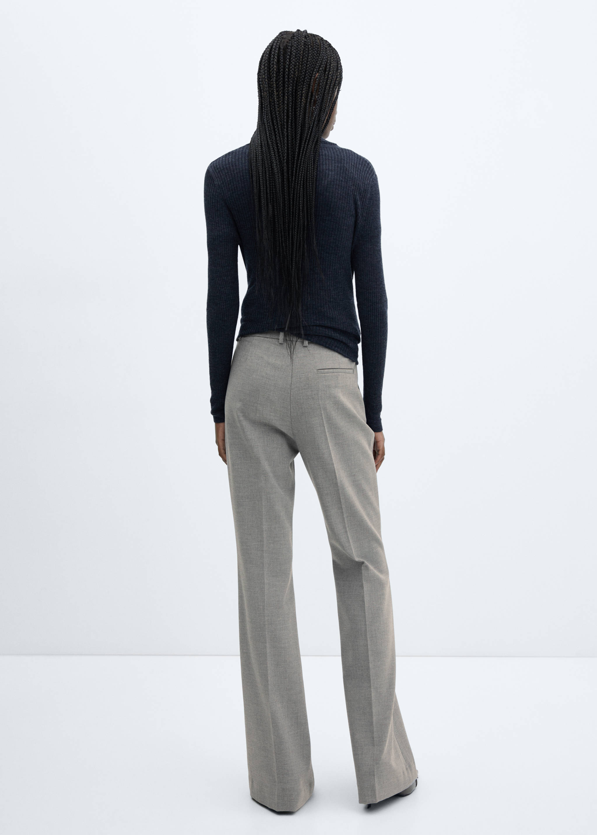 Wide leg marbled trousers - Reverse of the article