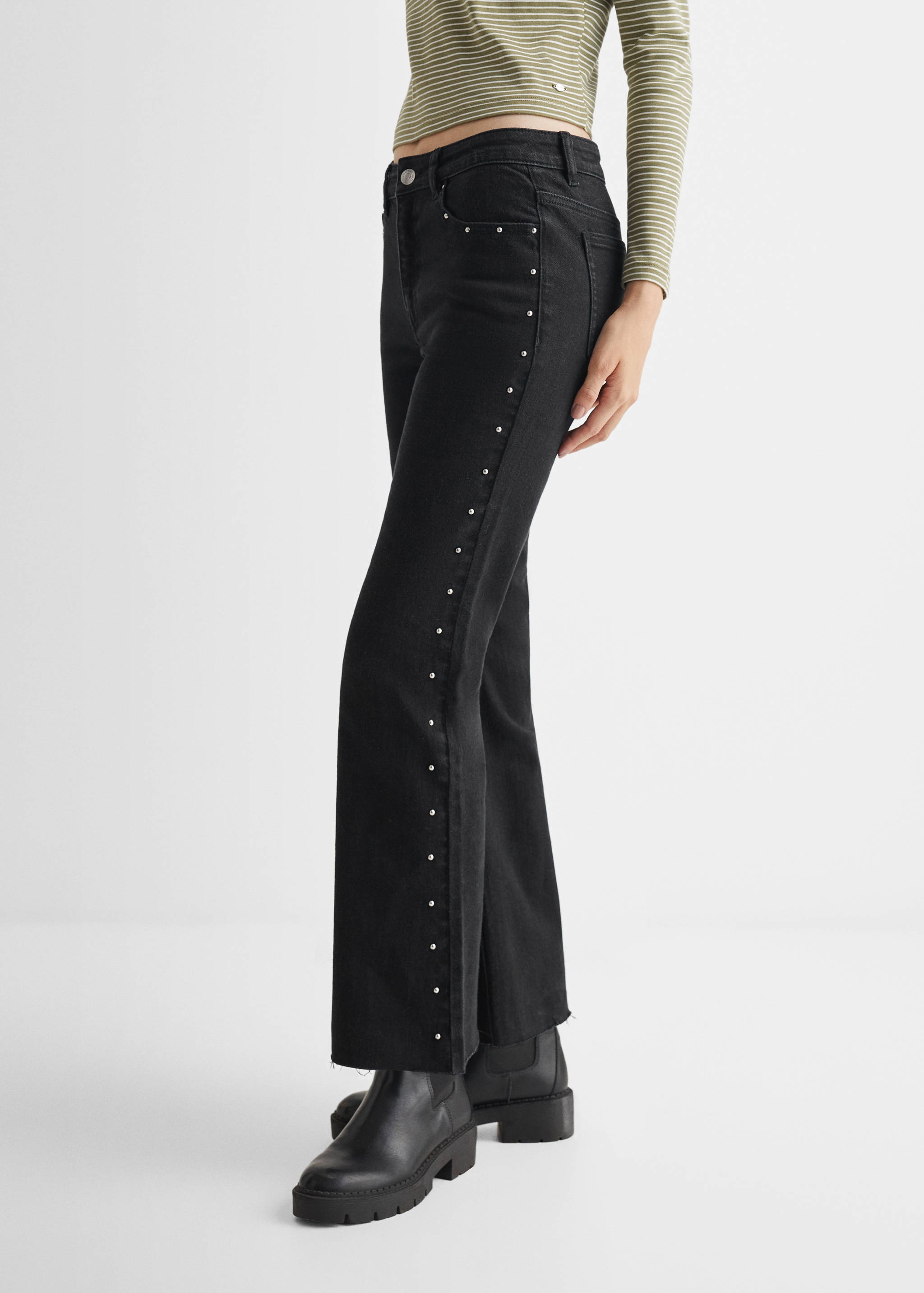 Beaded flared jeans - Medium plane