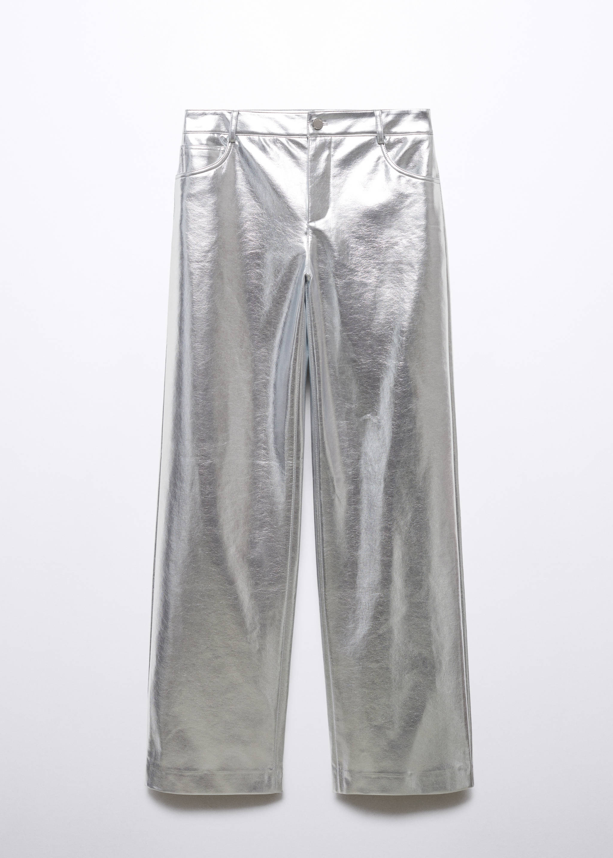 Metallic faux-leather trousers - Article without model