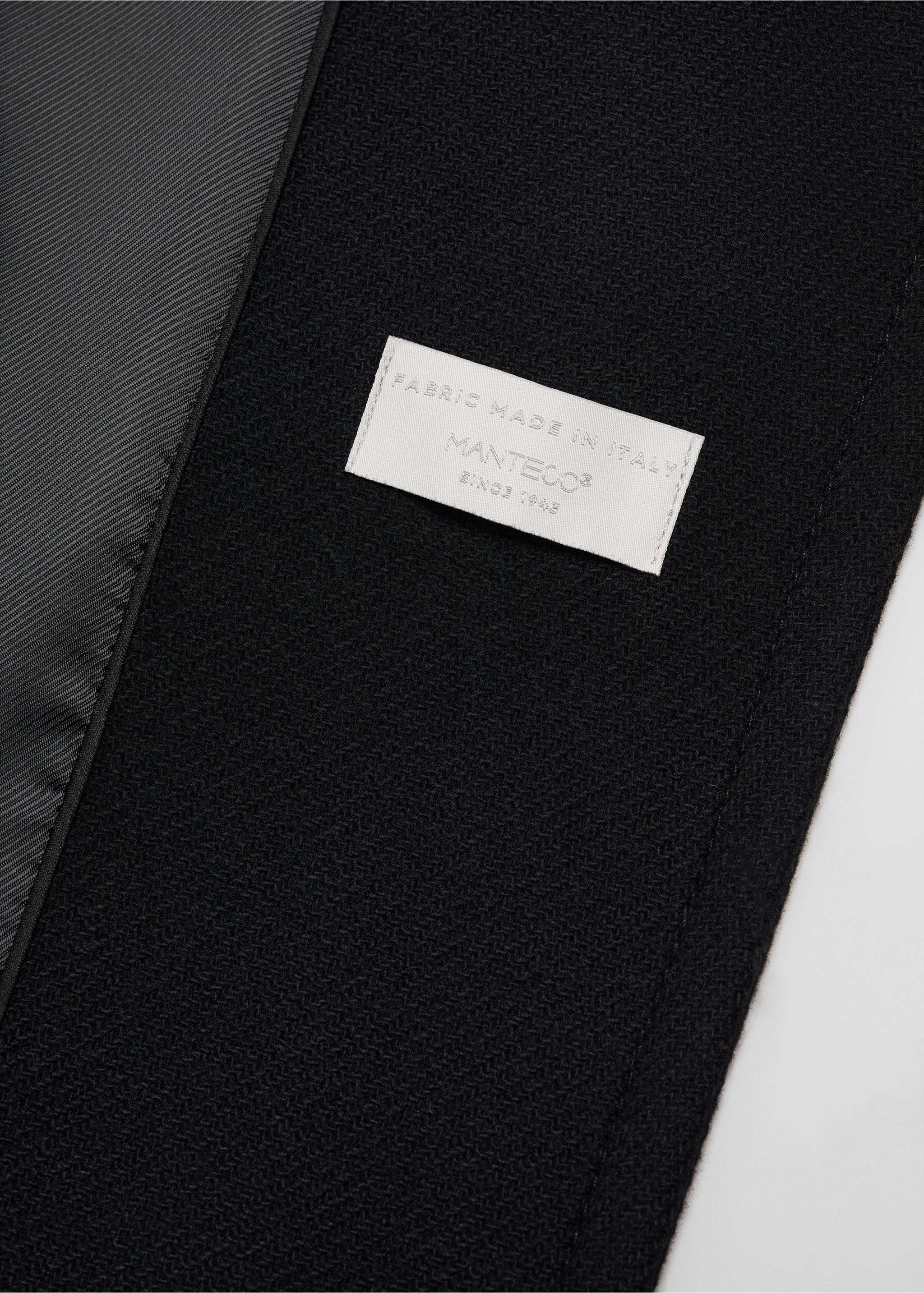 Manteco wool coat with oversized lapels - Details of the article 0, Black. Ref: 57066727-00.