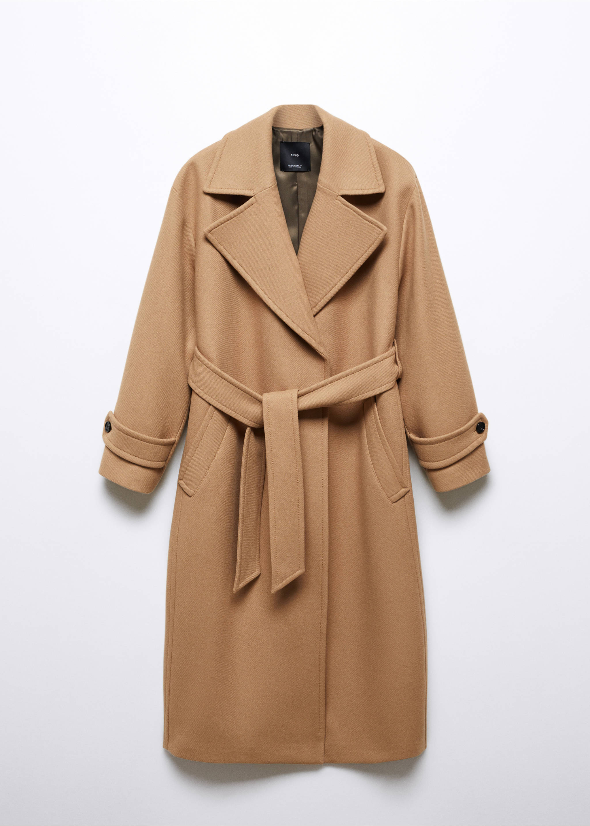 Manteco wool coat with oversized lapels - Article without model, Medium Brown. Ref: 57066728-00.