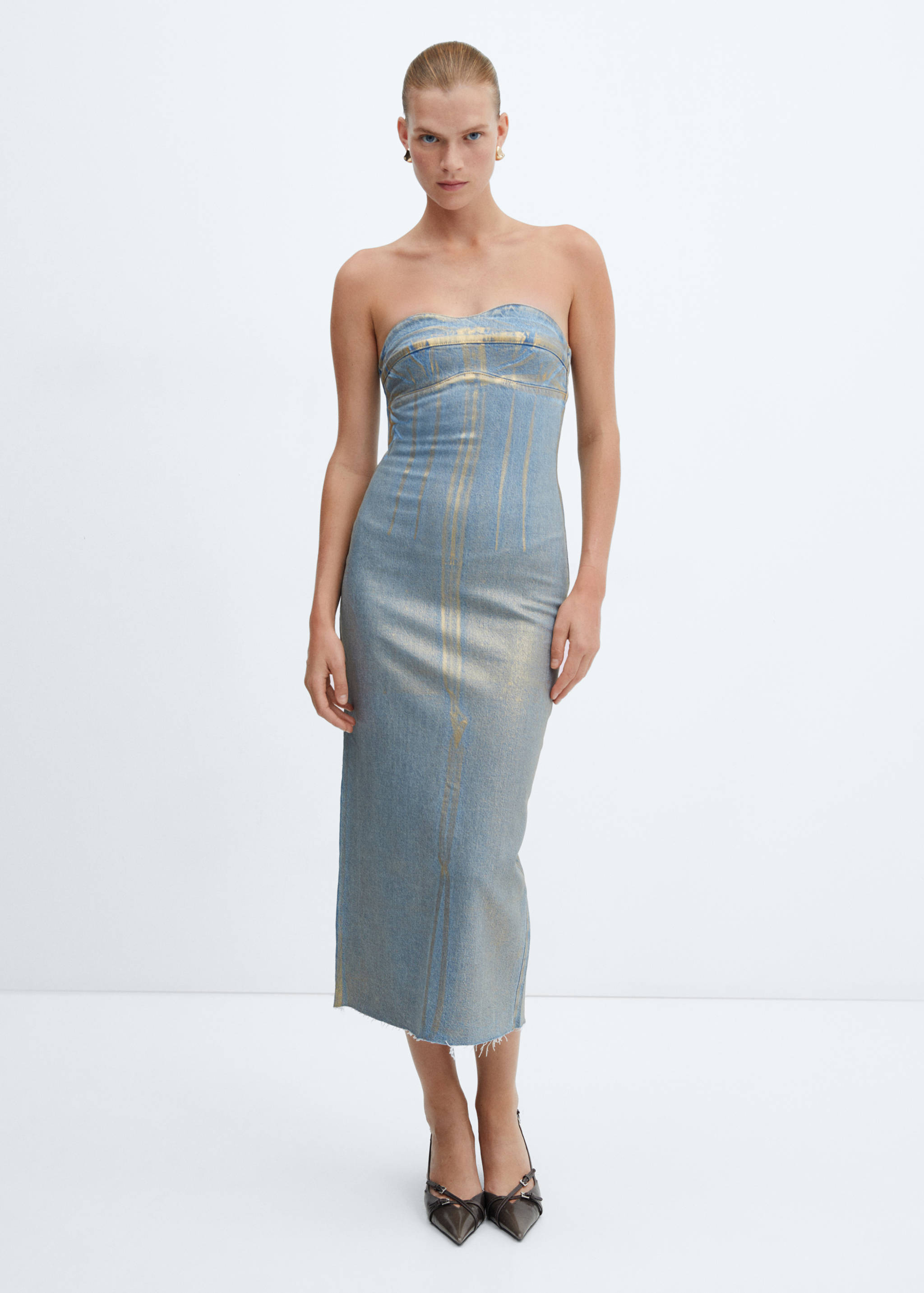 Vestido vaquero foil - Plano general