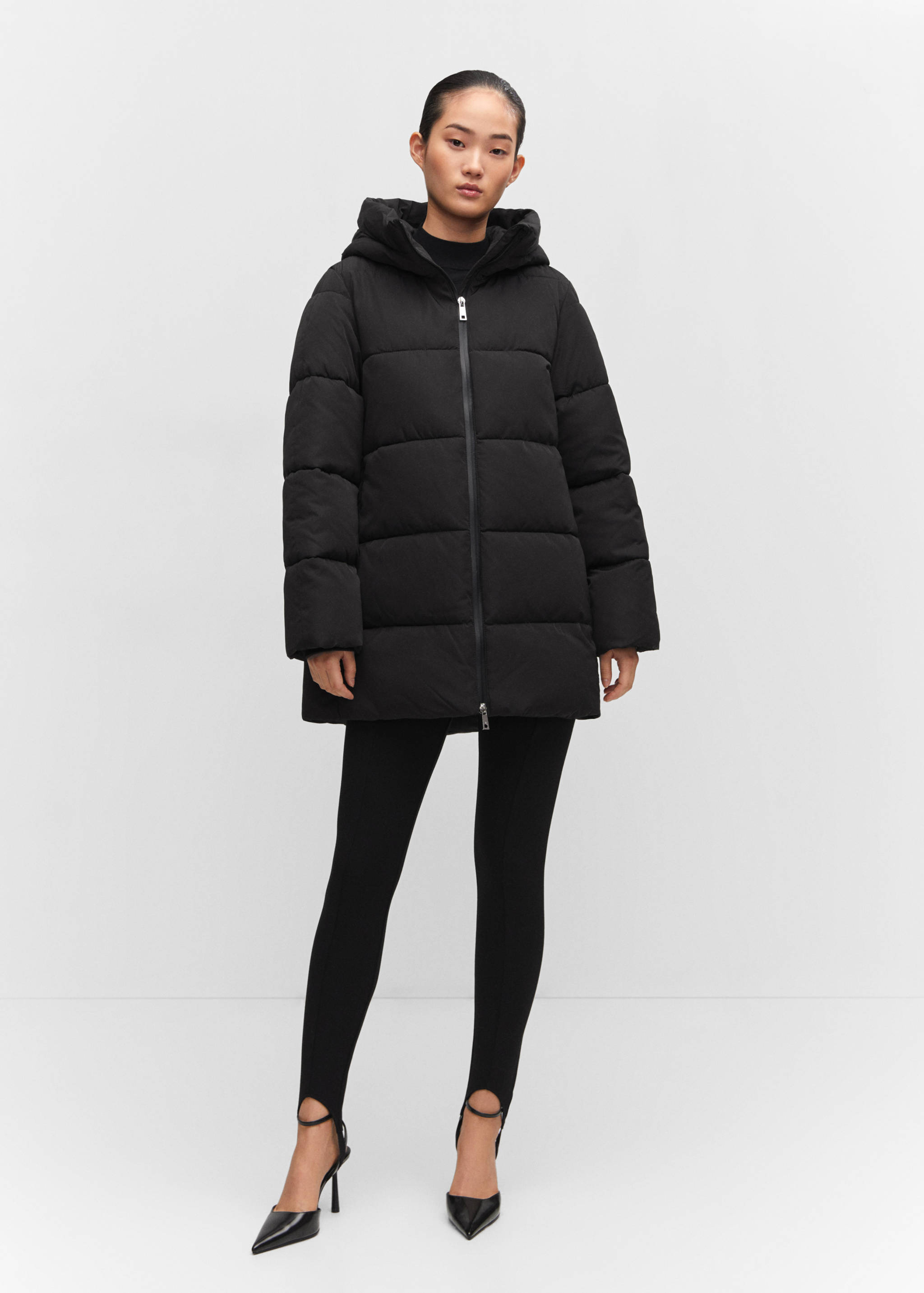 Gepolsterter Anorak mit Kapuze - Allgemeine Ansicht