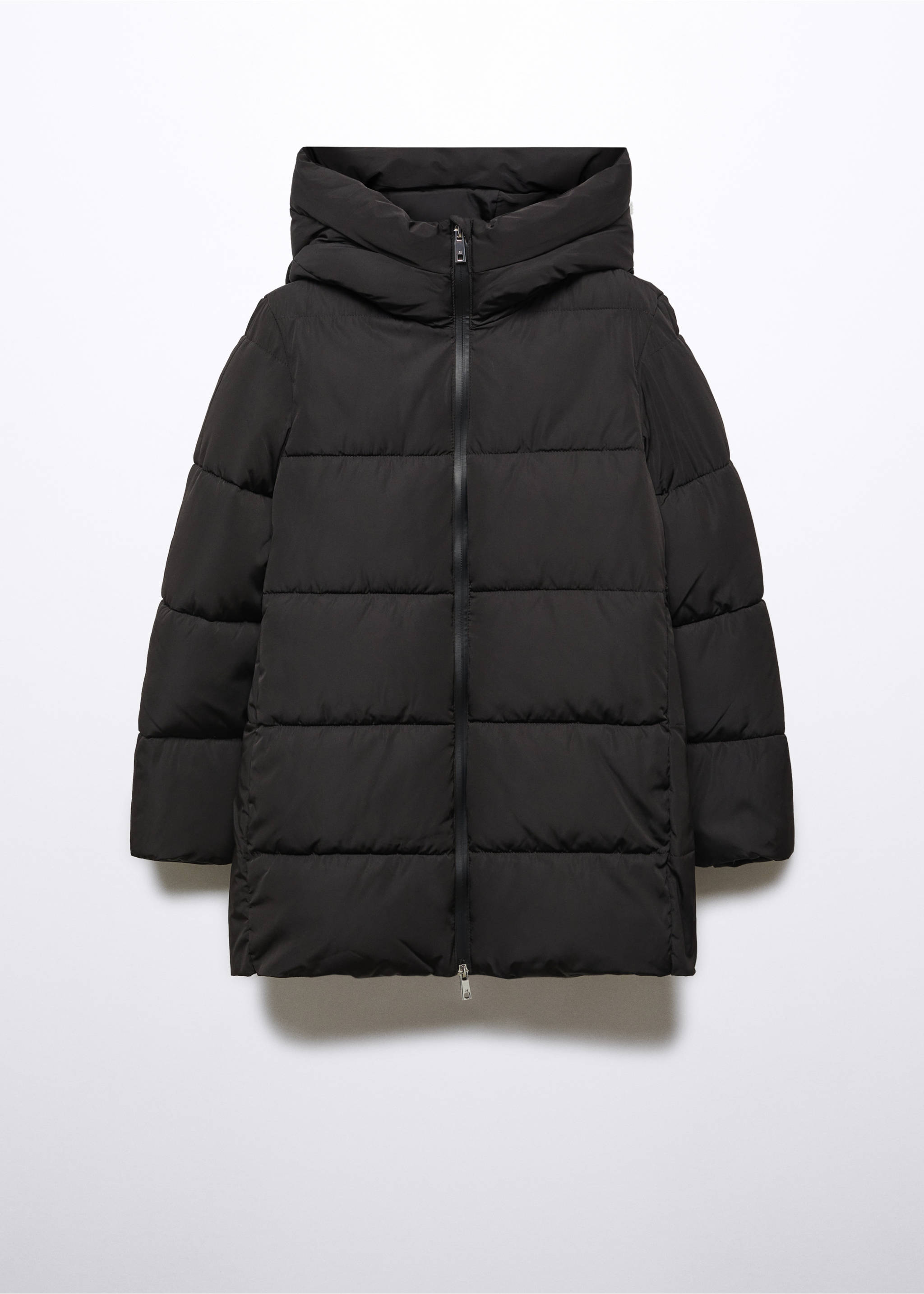 Hood puffer coat - Article without model, Black. Ref: 57067702-00.