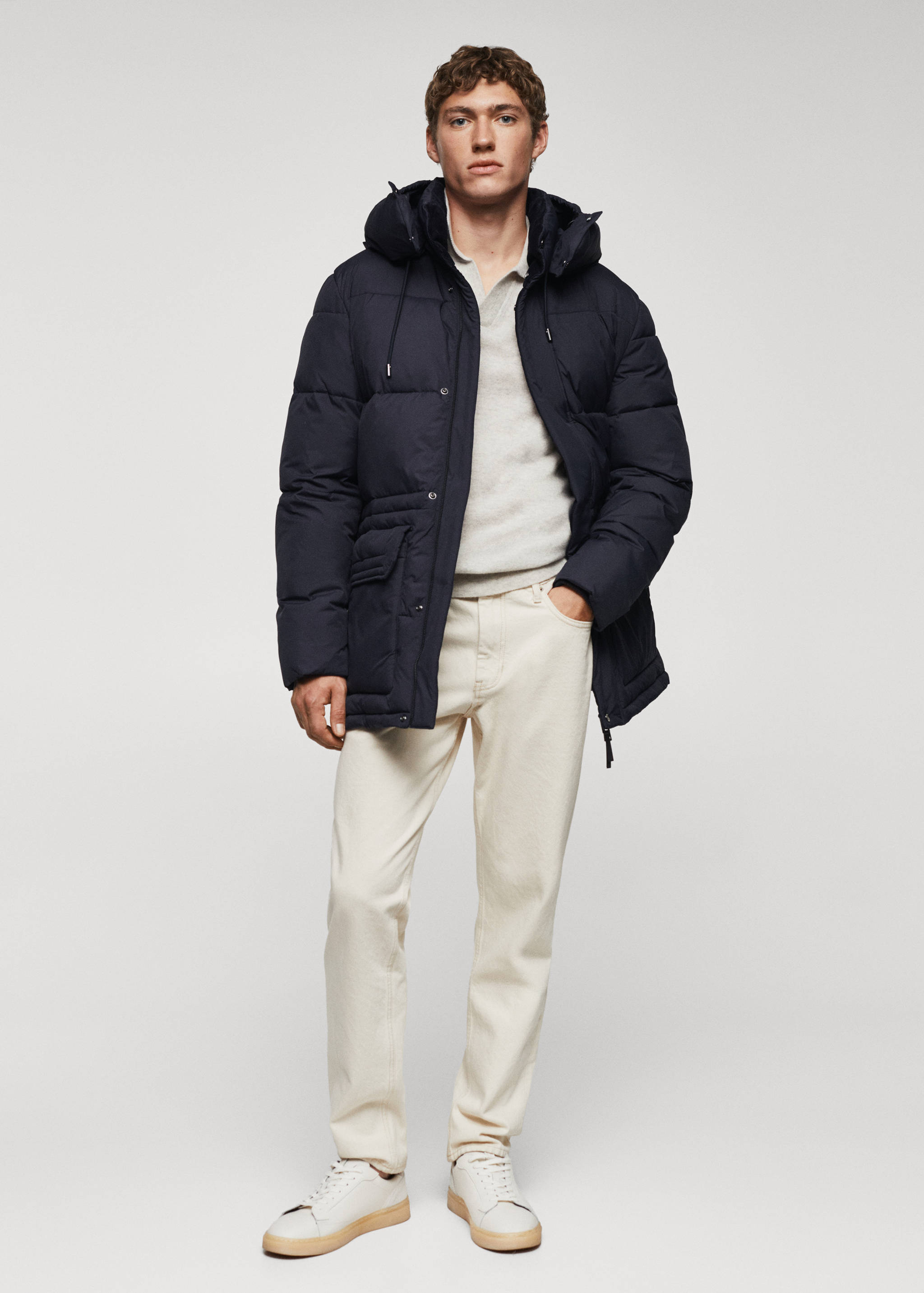 Water-repellent quilted parka - General plane