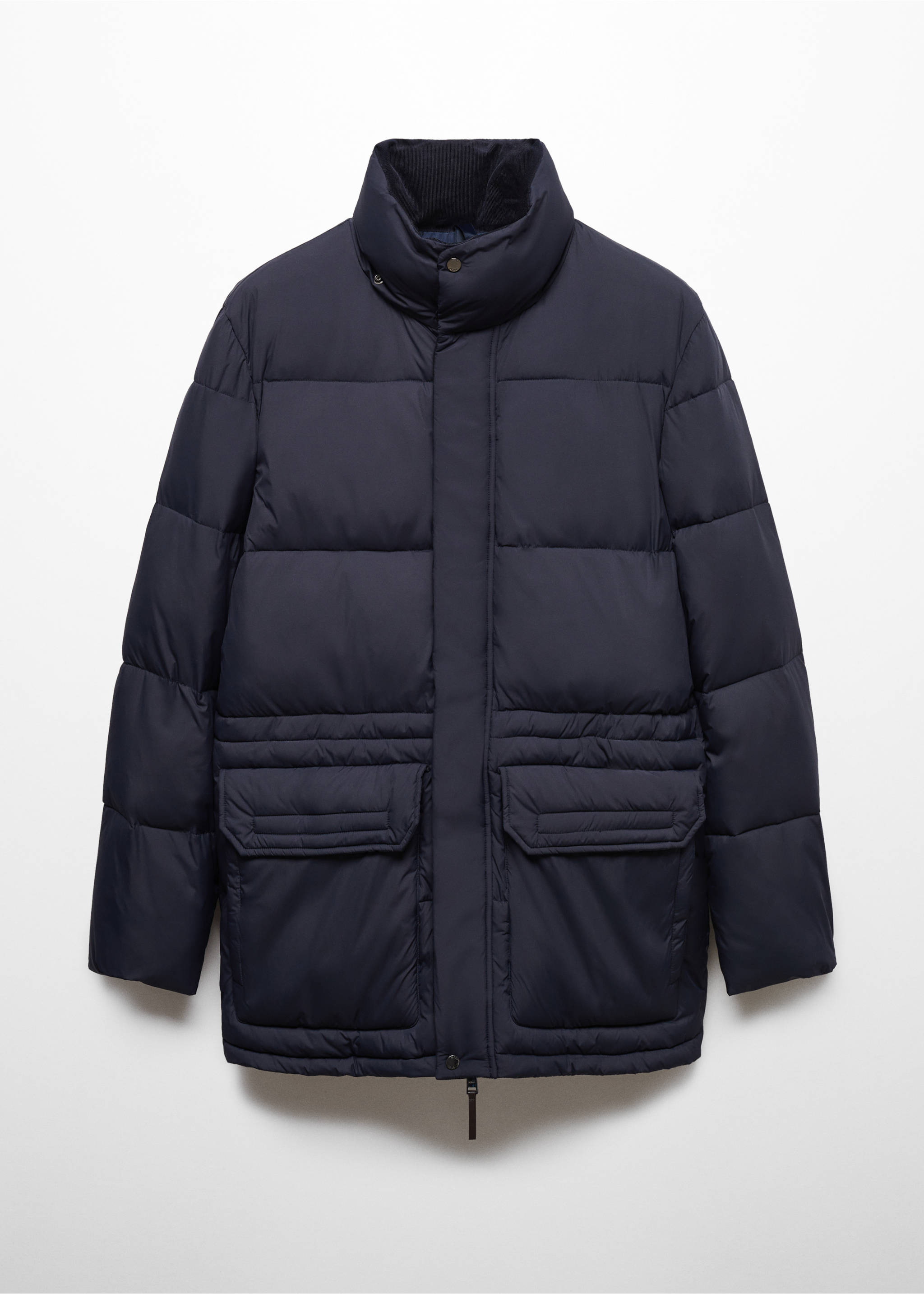 Water-repellent quilted parka - Details of the article 0, Ink Blue. Ref: 57067704-00.