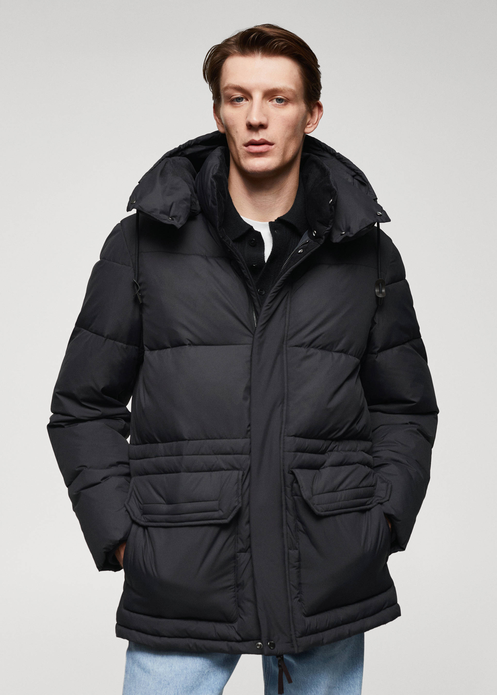 Water-repellent quilted parka - Medium plane