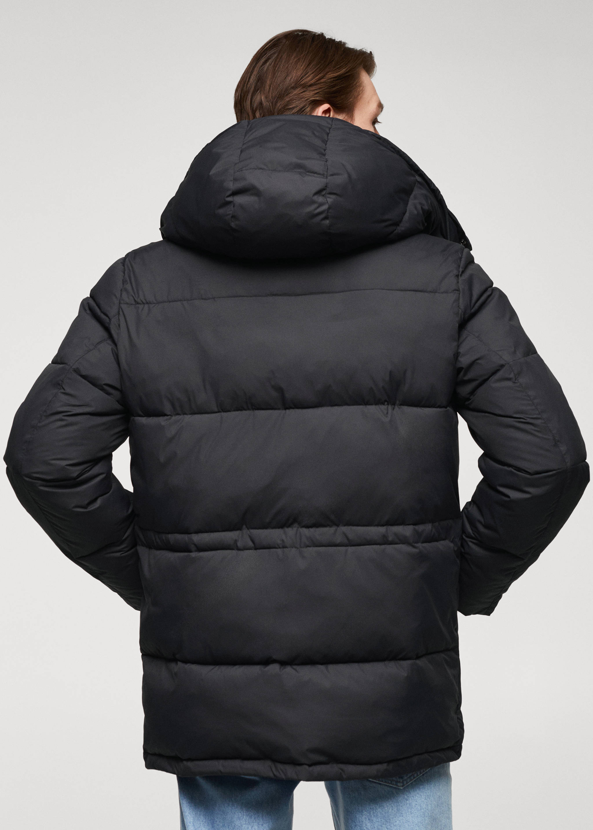 Water-repellent quilted parka - Reverse of the article