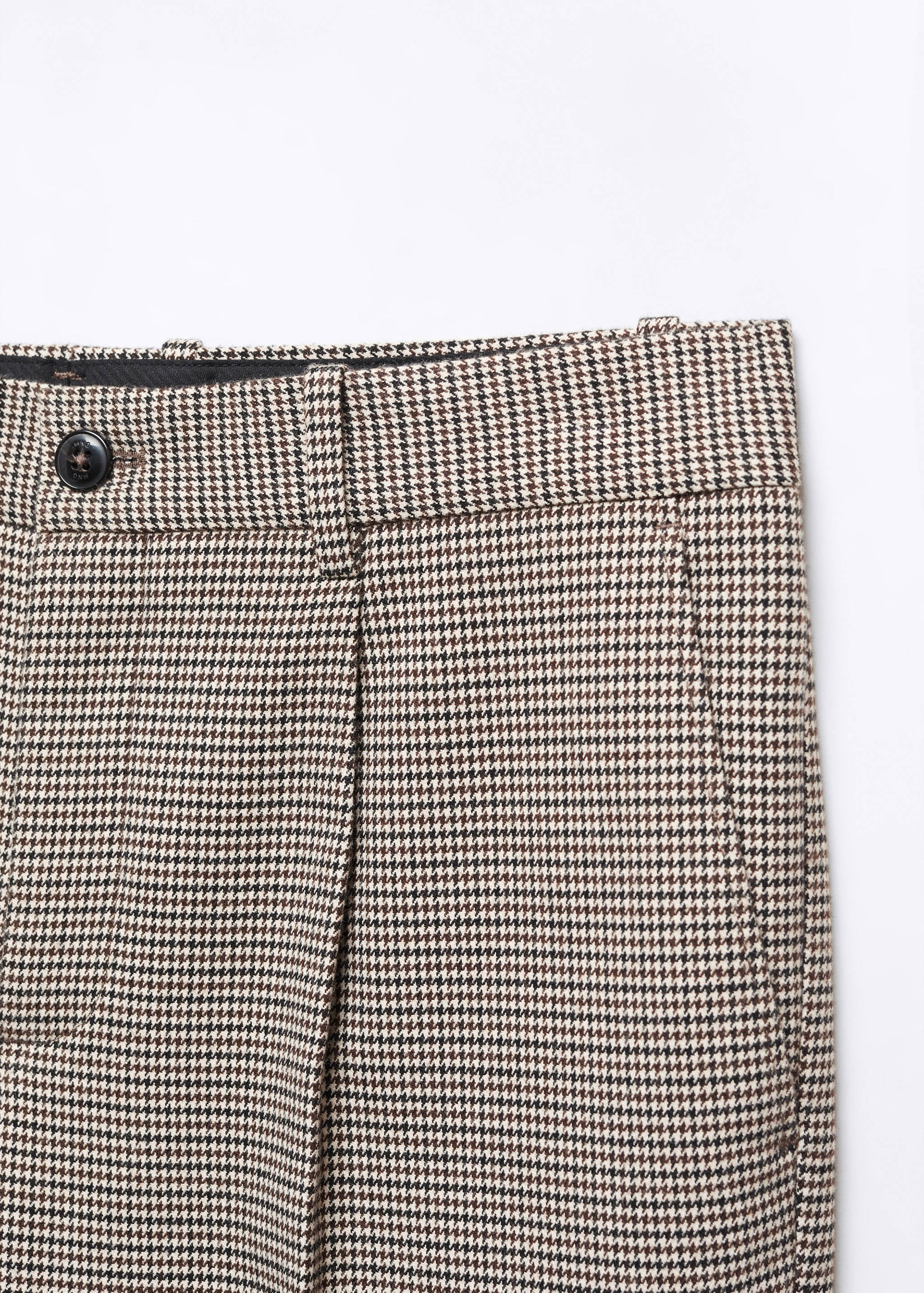 Micro-houndstooth wool-blend slim-fit pants - Details of the article 8