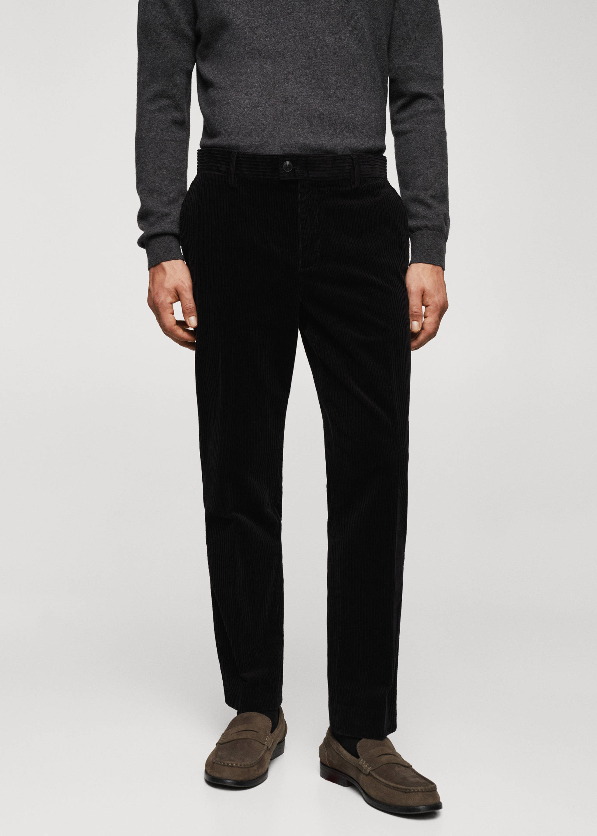 Slim fit corduroy pants - Medium plane