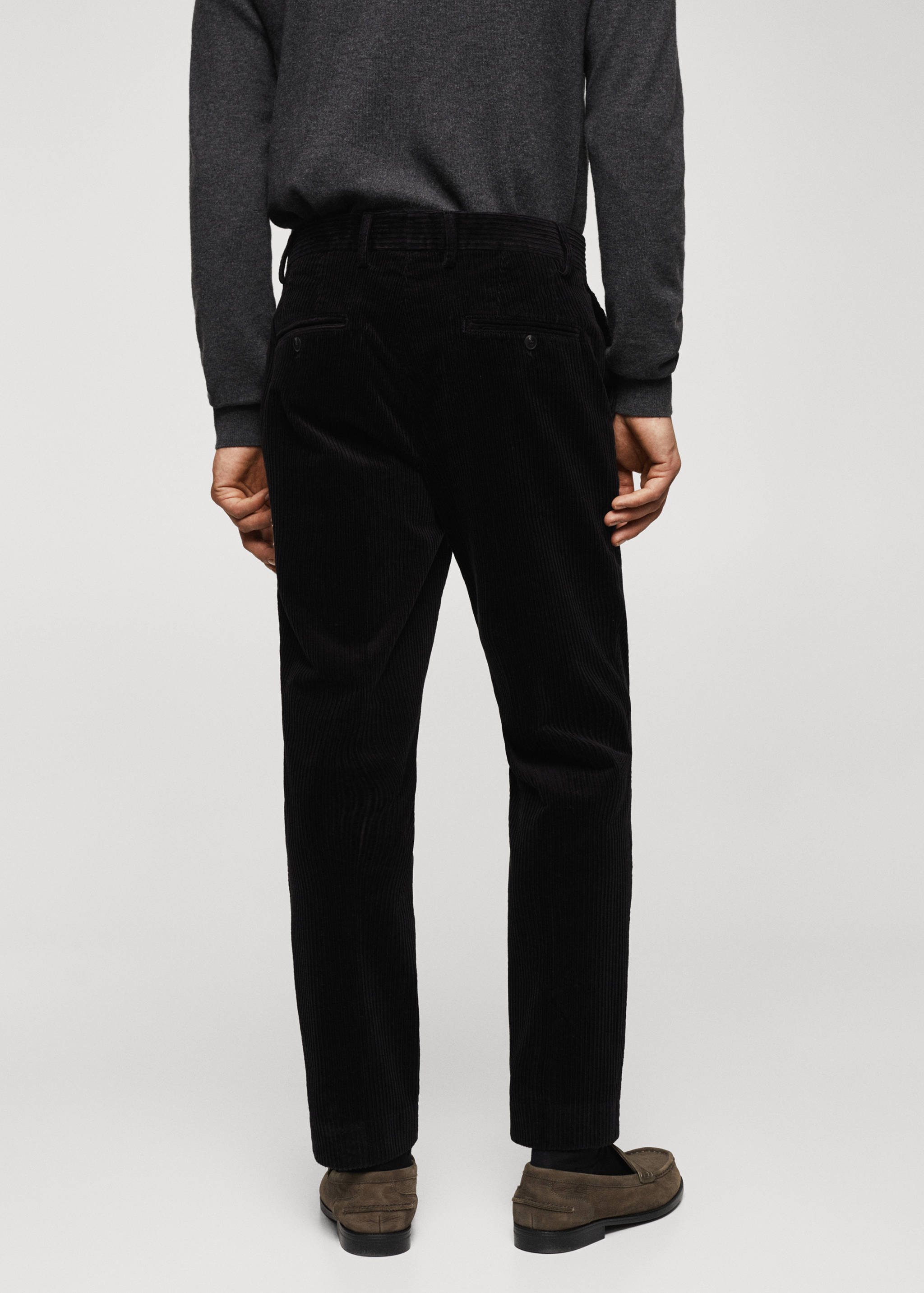 Slim fit corduroy pants - Reverse of the article
