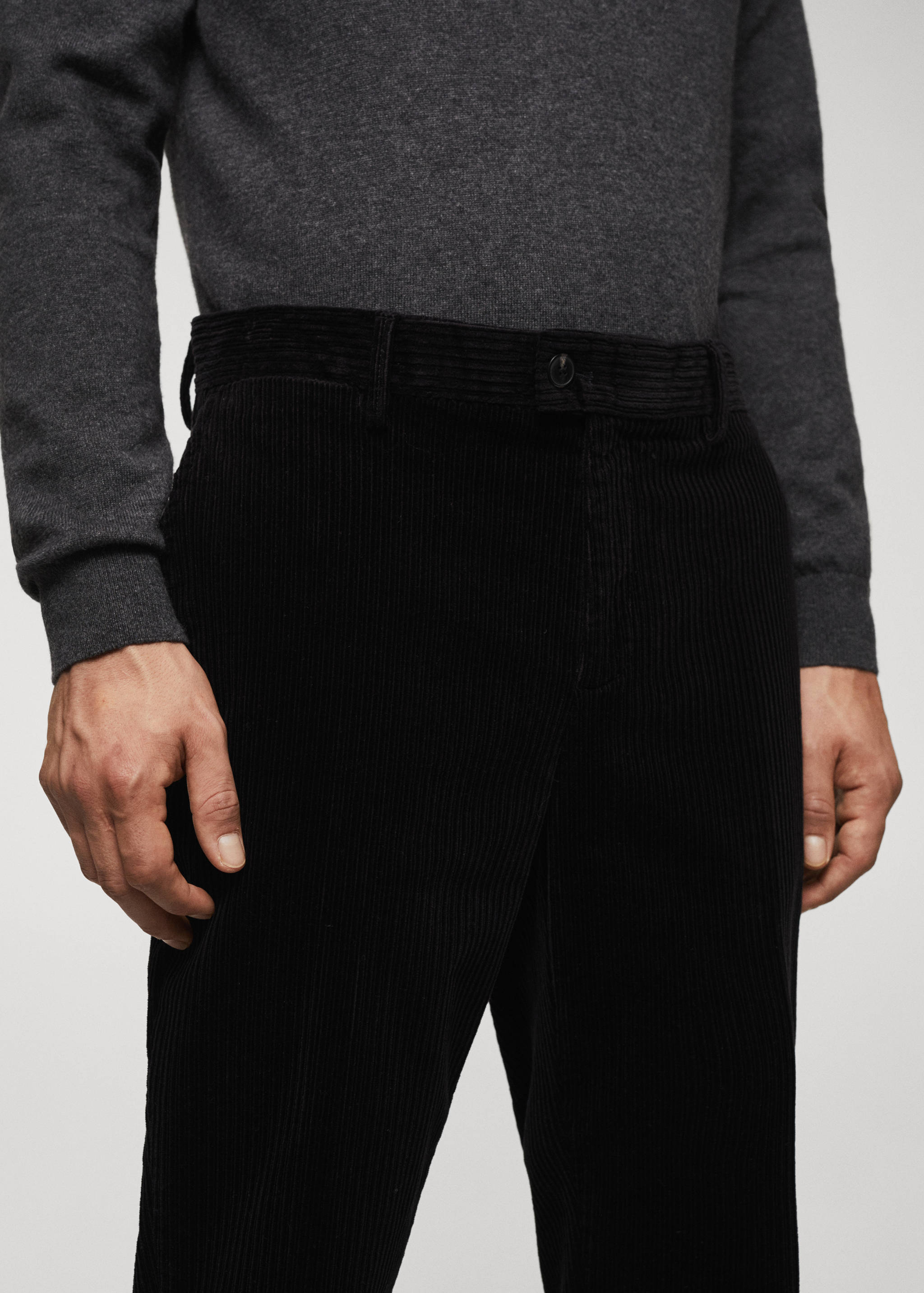 Slim fit corduroy pants - Details of the article 1