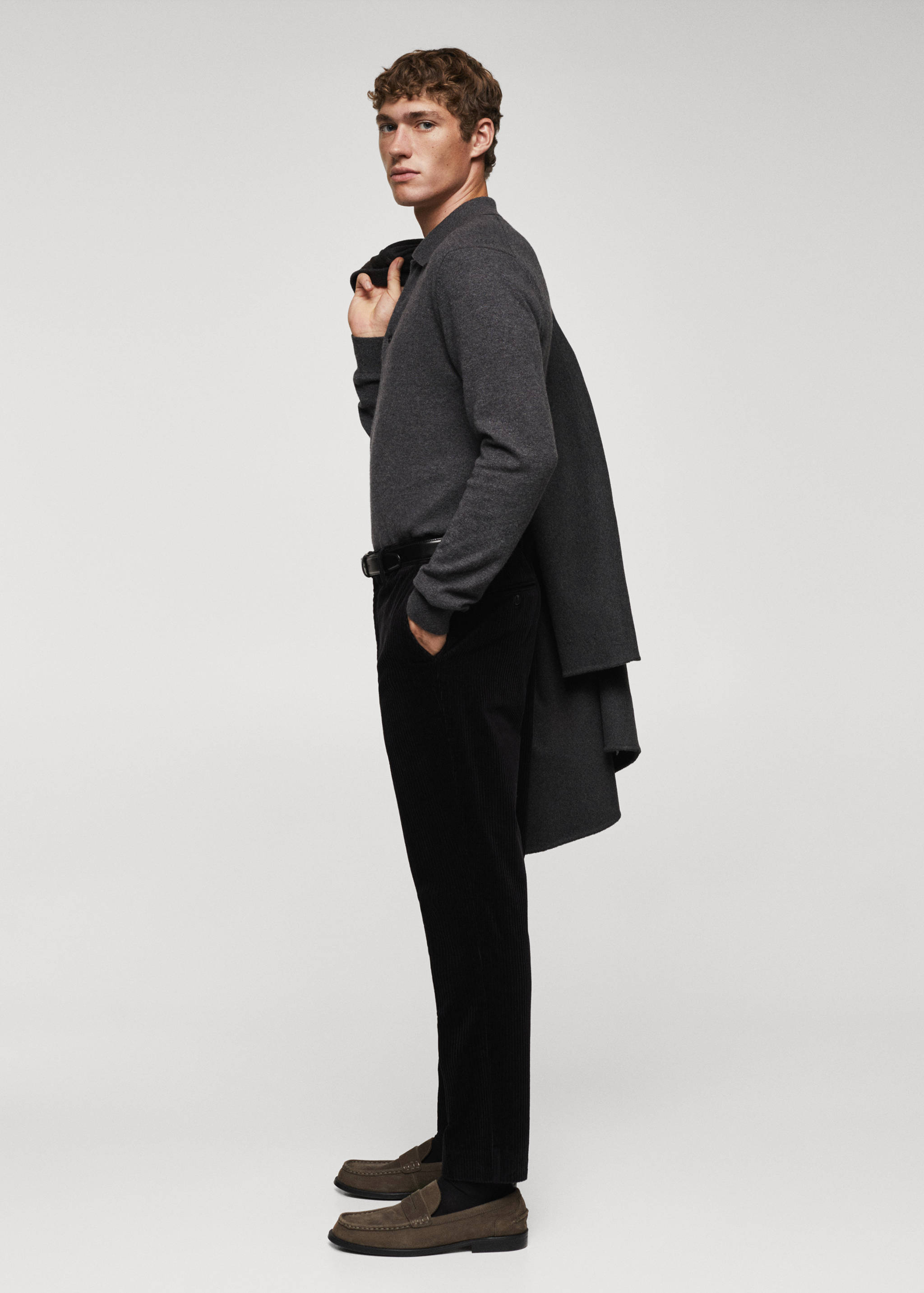 Slim fit corduroy pants - Details of the article 2