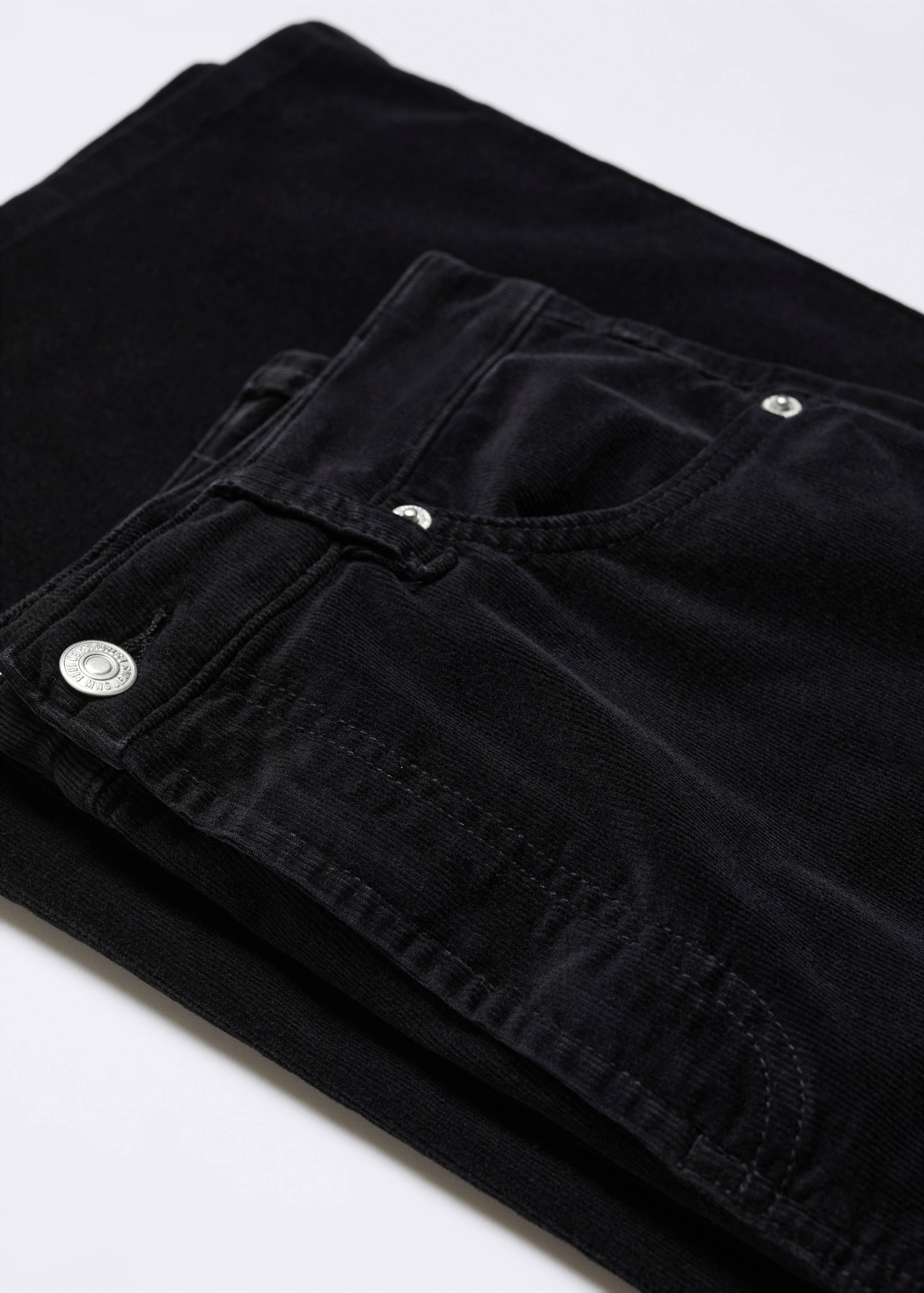 Straight-fit mid-rise corduroy trousers - Details of the article 8