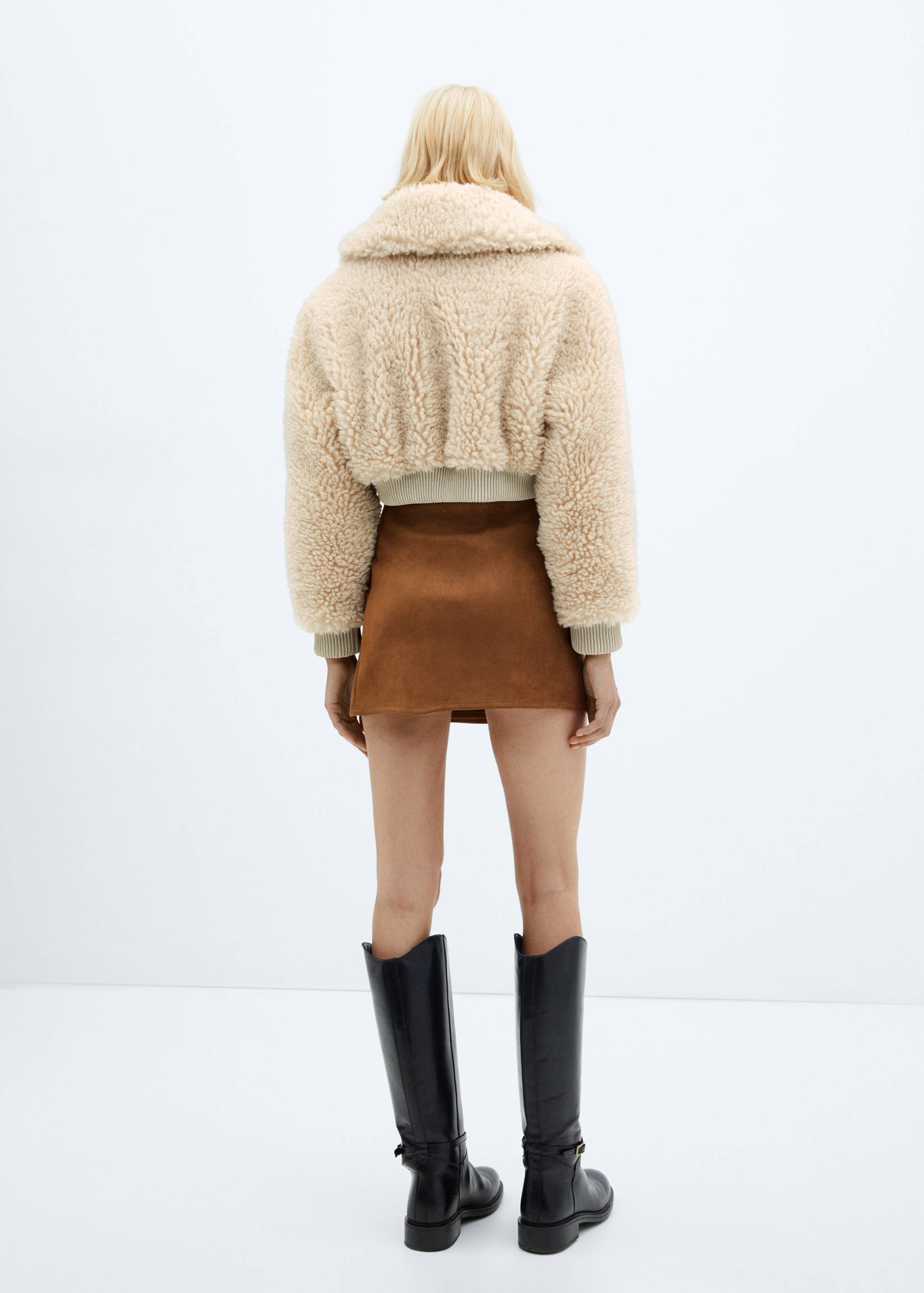 Faux-fur bomber jacket - Reverse of the article