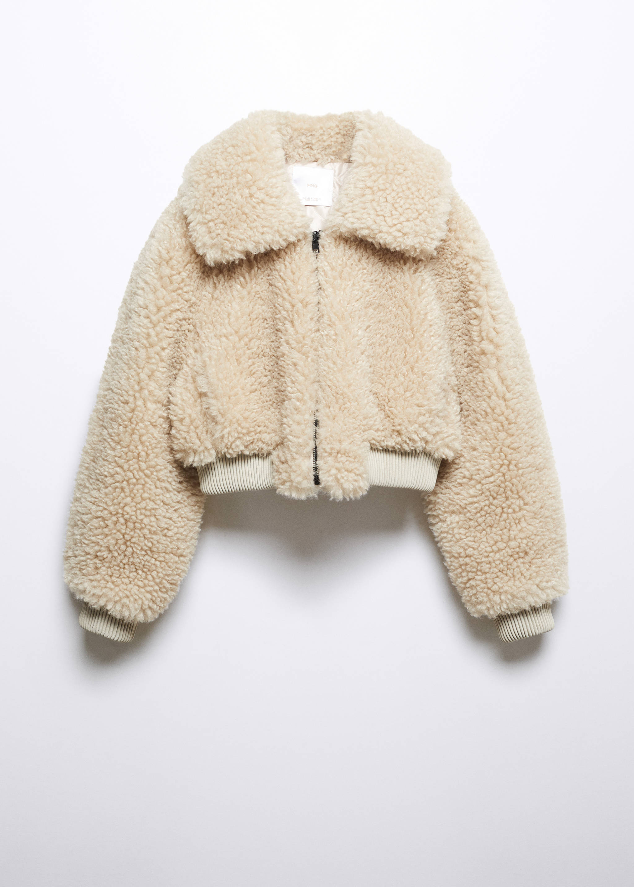 Faux-fur bomber jacket - Article without model