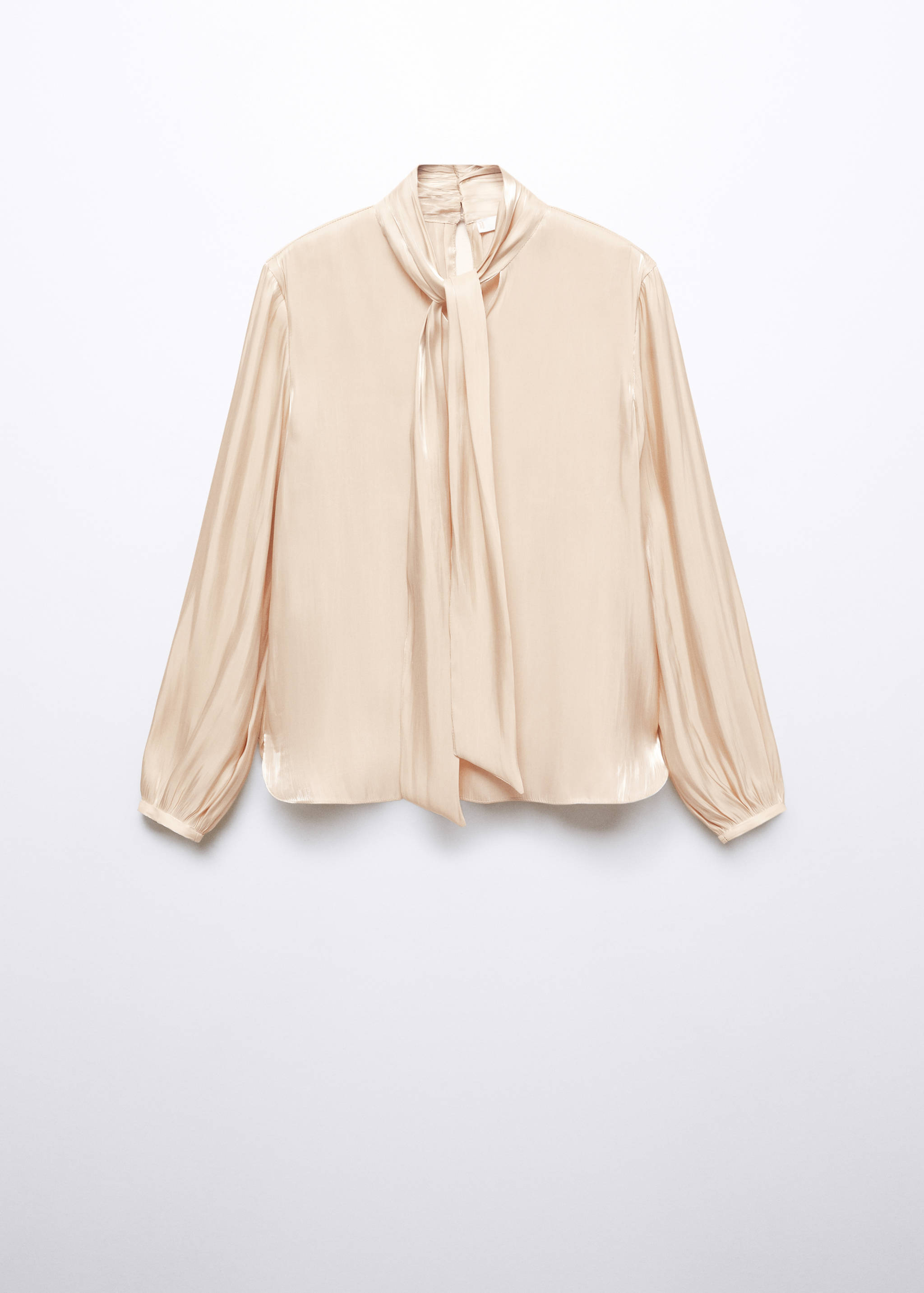Blouse satinée nœud col - Article sans modèle