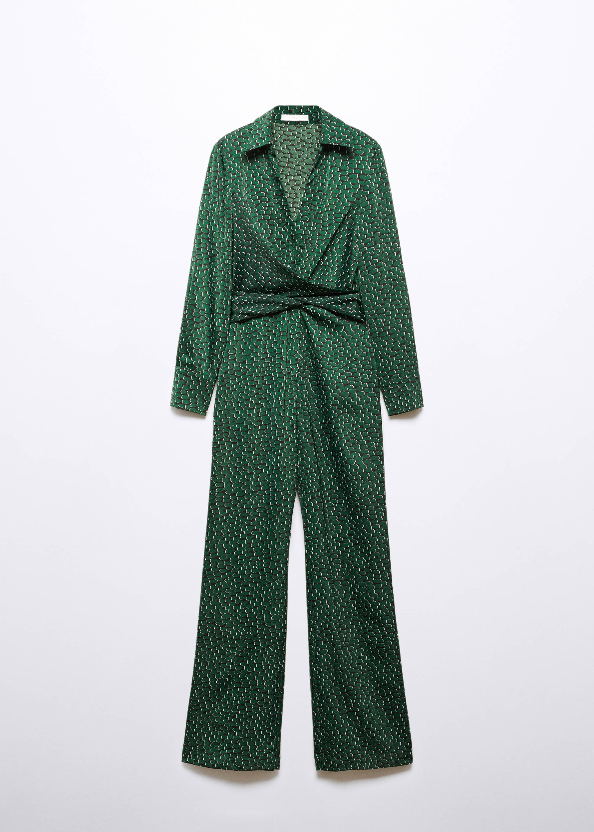 V-neck satin jumpsuit - Article without model