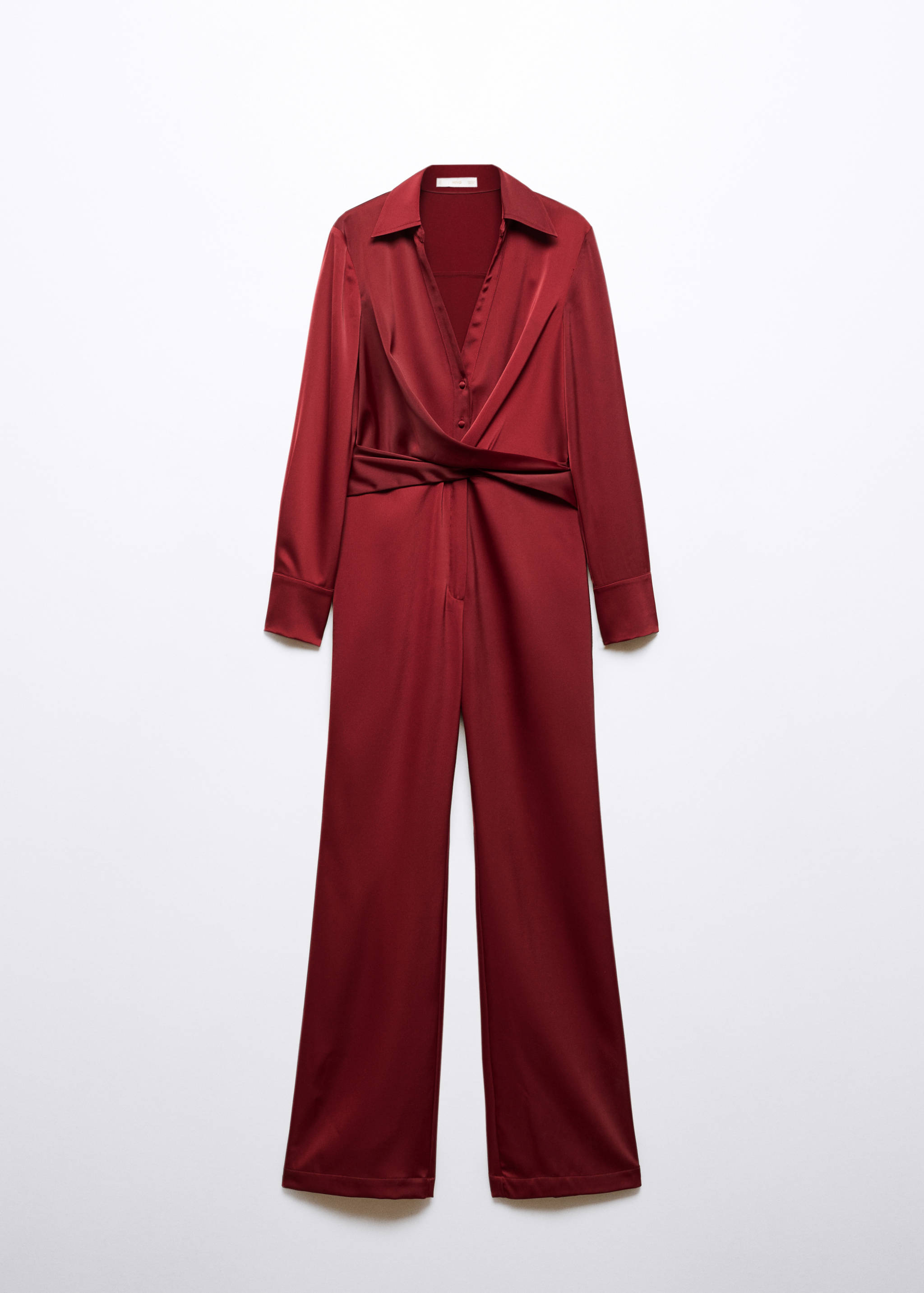 V-neck satin jumpsuit - Article without model