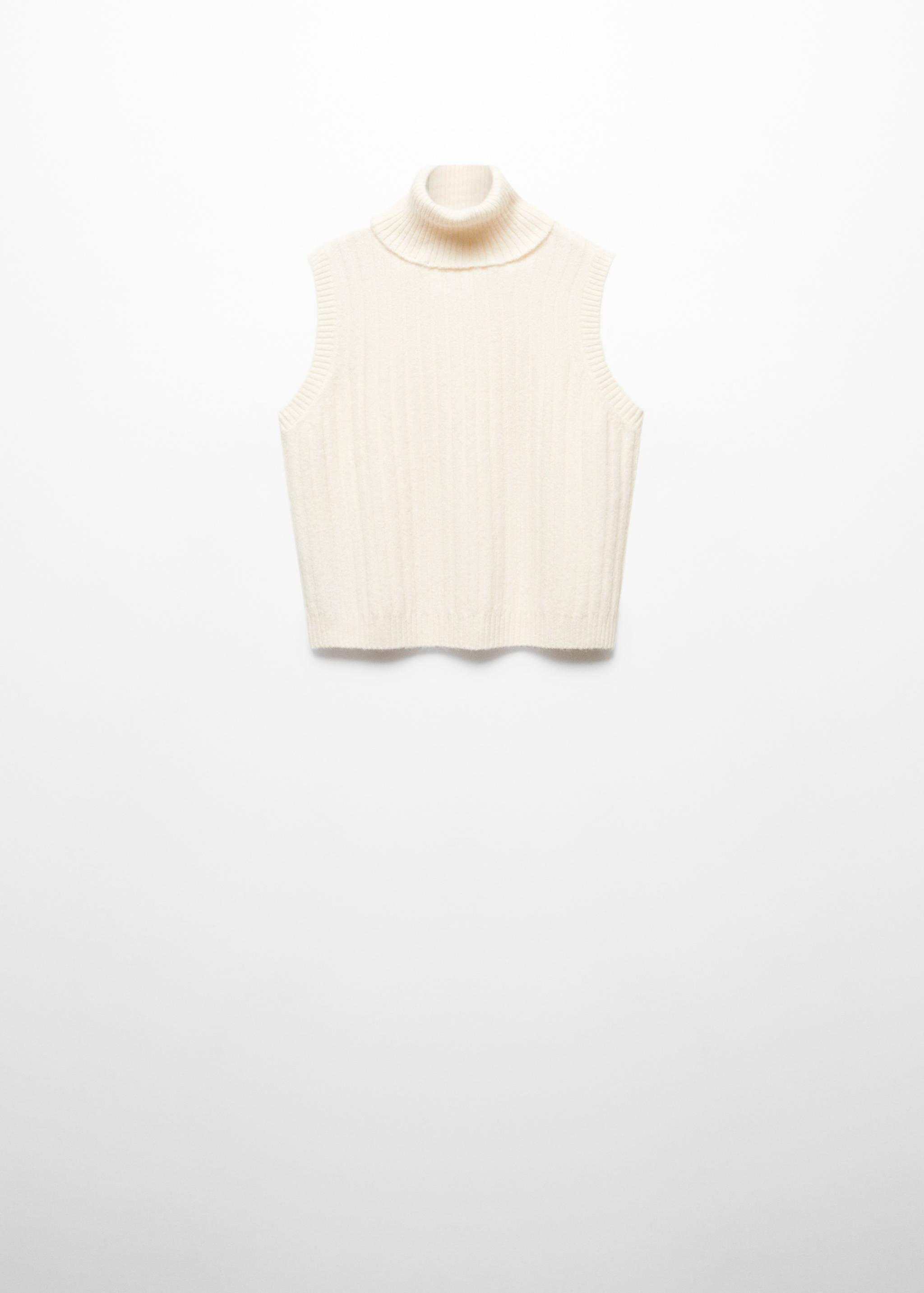 Ribbed turtleneck gilet - Article without model