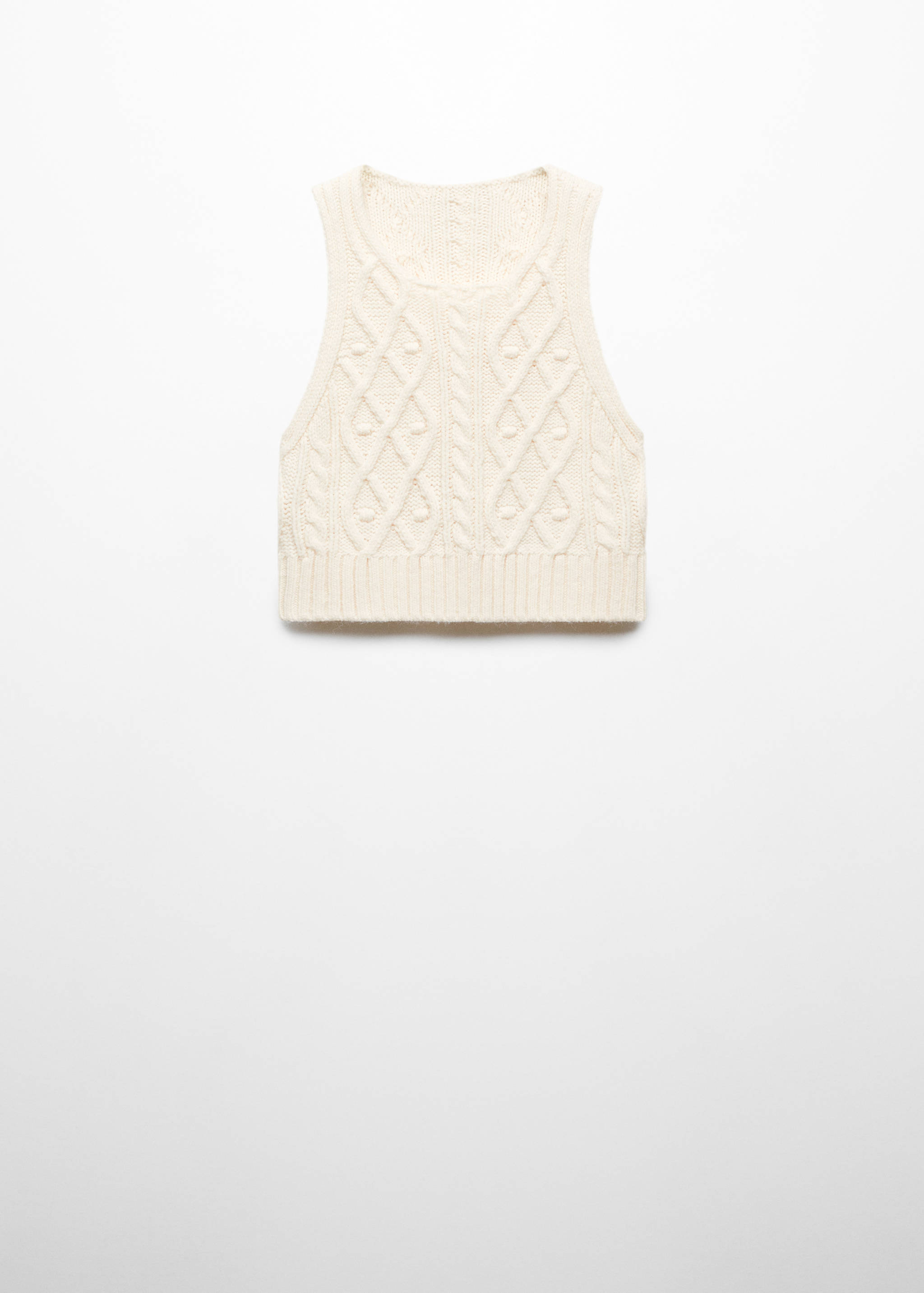 Braided-knit gilet - Article without model