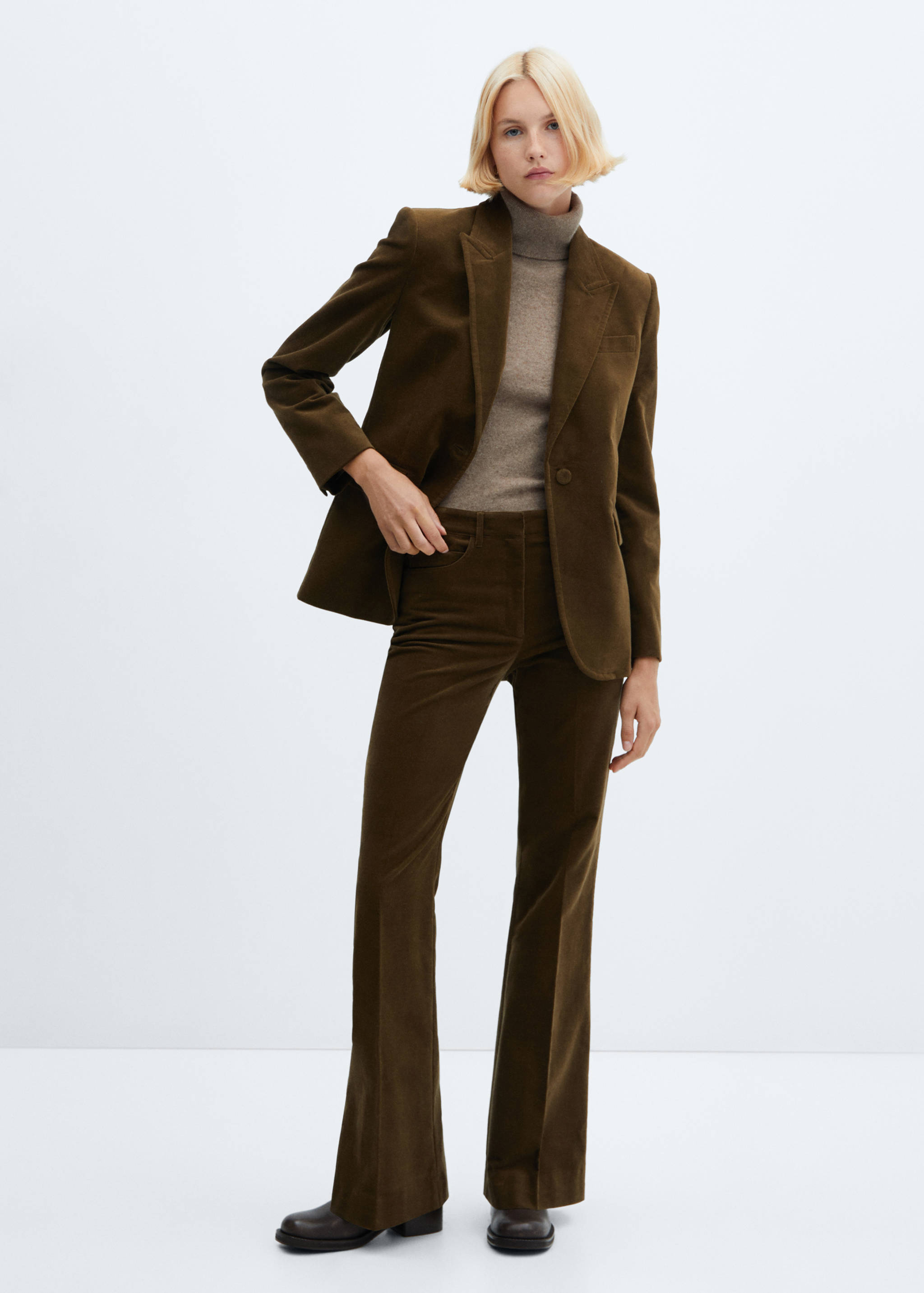 Dressbukse i velveteen - Total bildeutsnitt