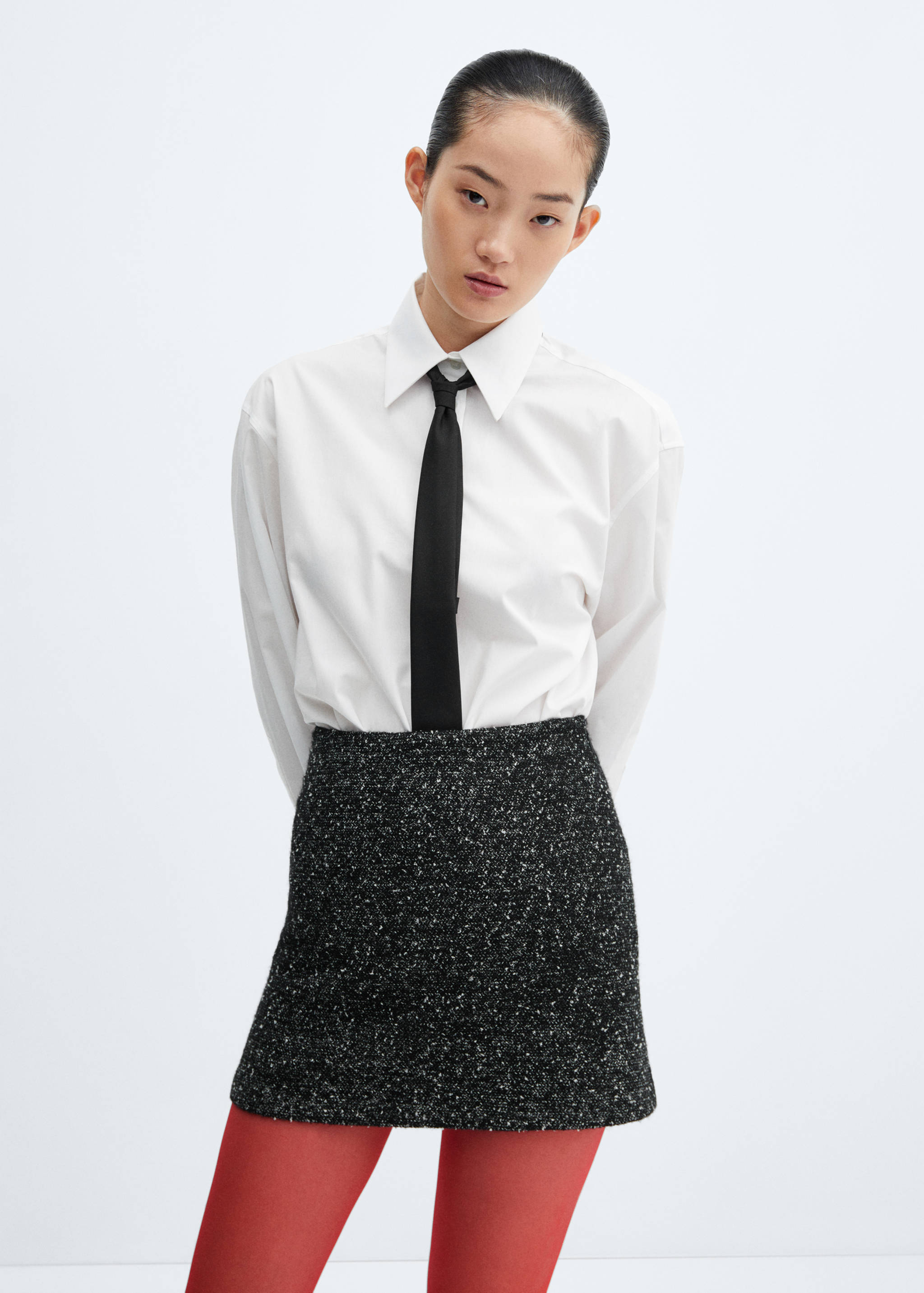 Marbled tweed skirt - Medium plane