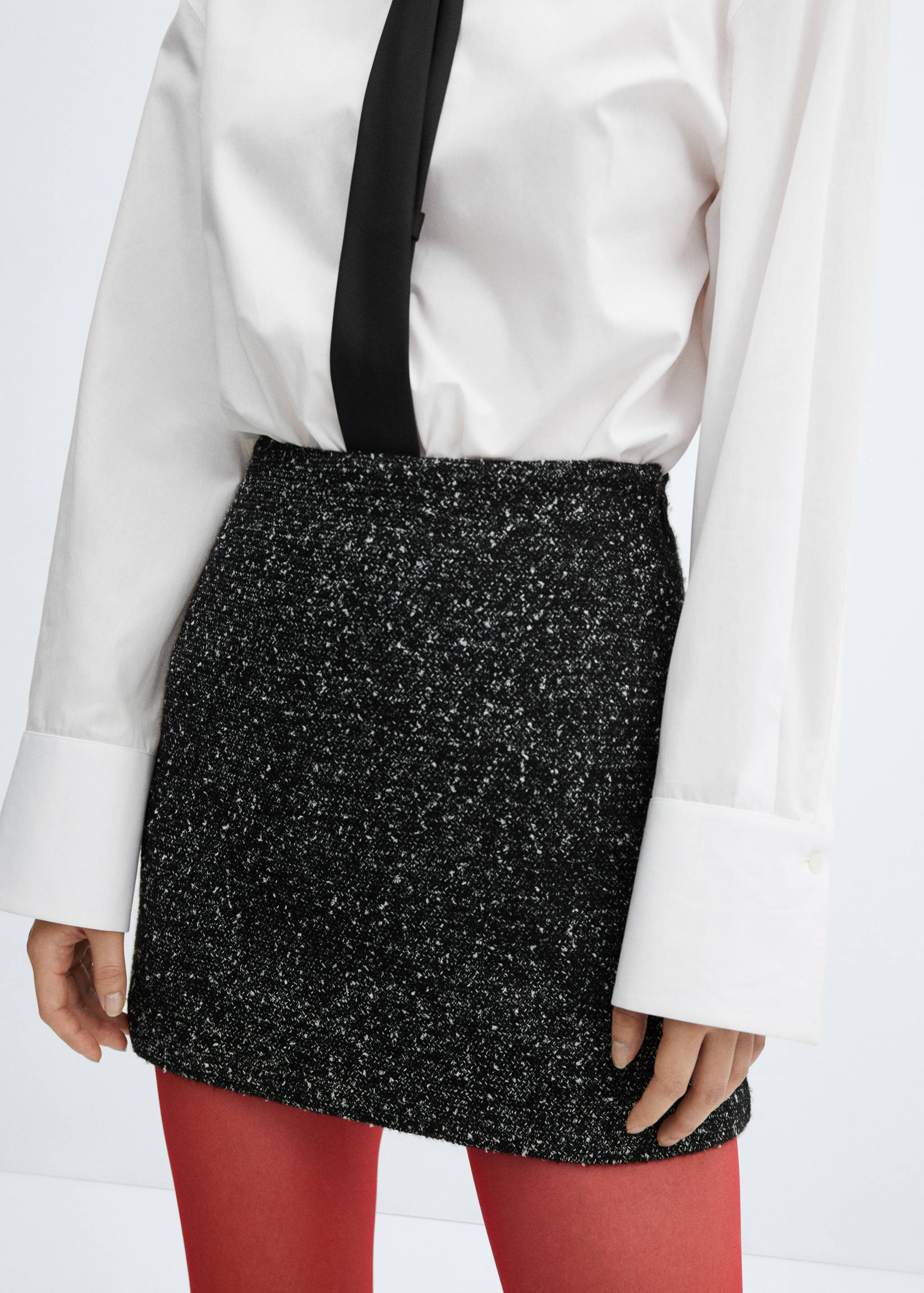 Marbled tweed skirt - Details of the article 6