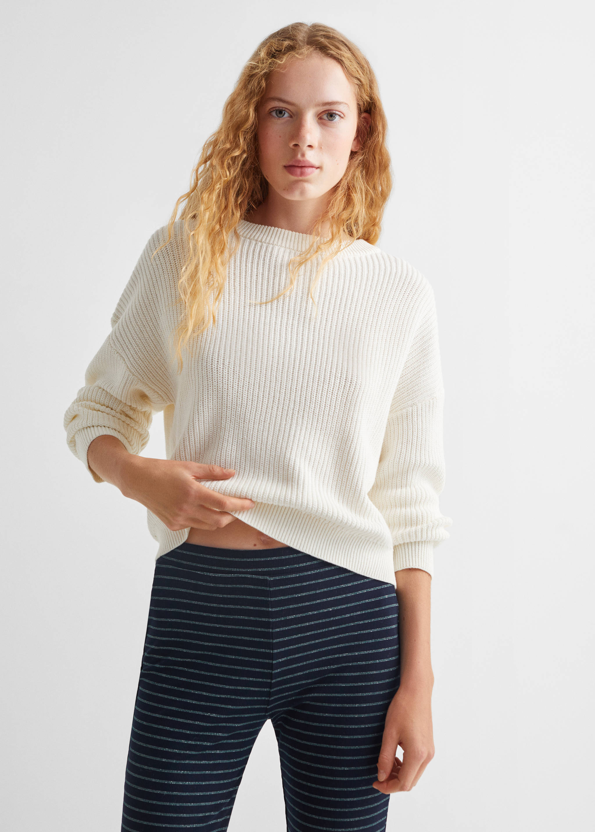 Striped print leggings - Medium plane