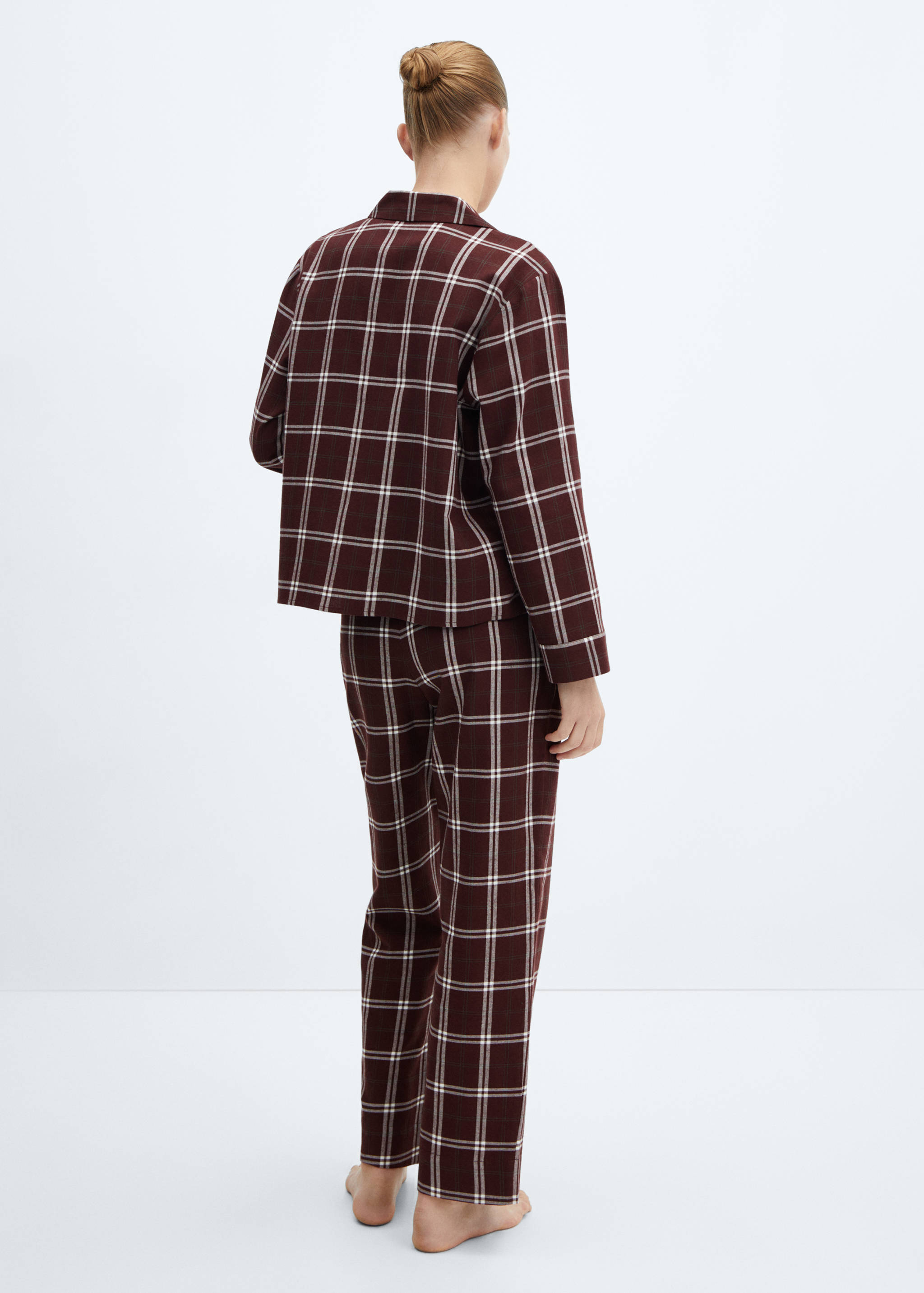 Check flannel pyjama shirt - Reverse of the article